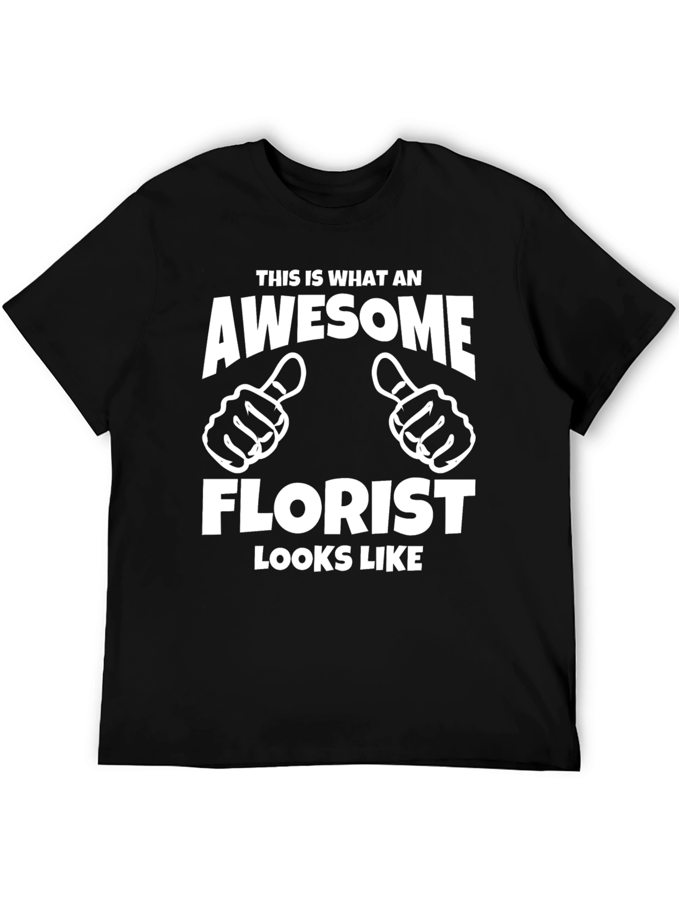Black Awesome Florist T-Shirt - Gift for Florists view 5