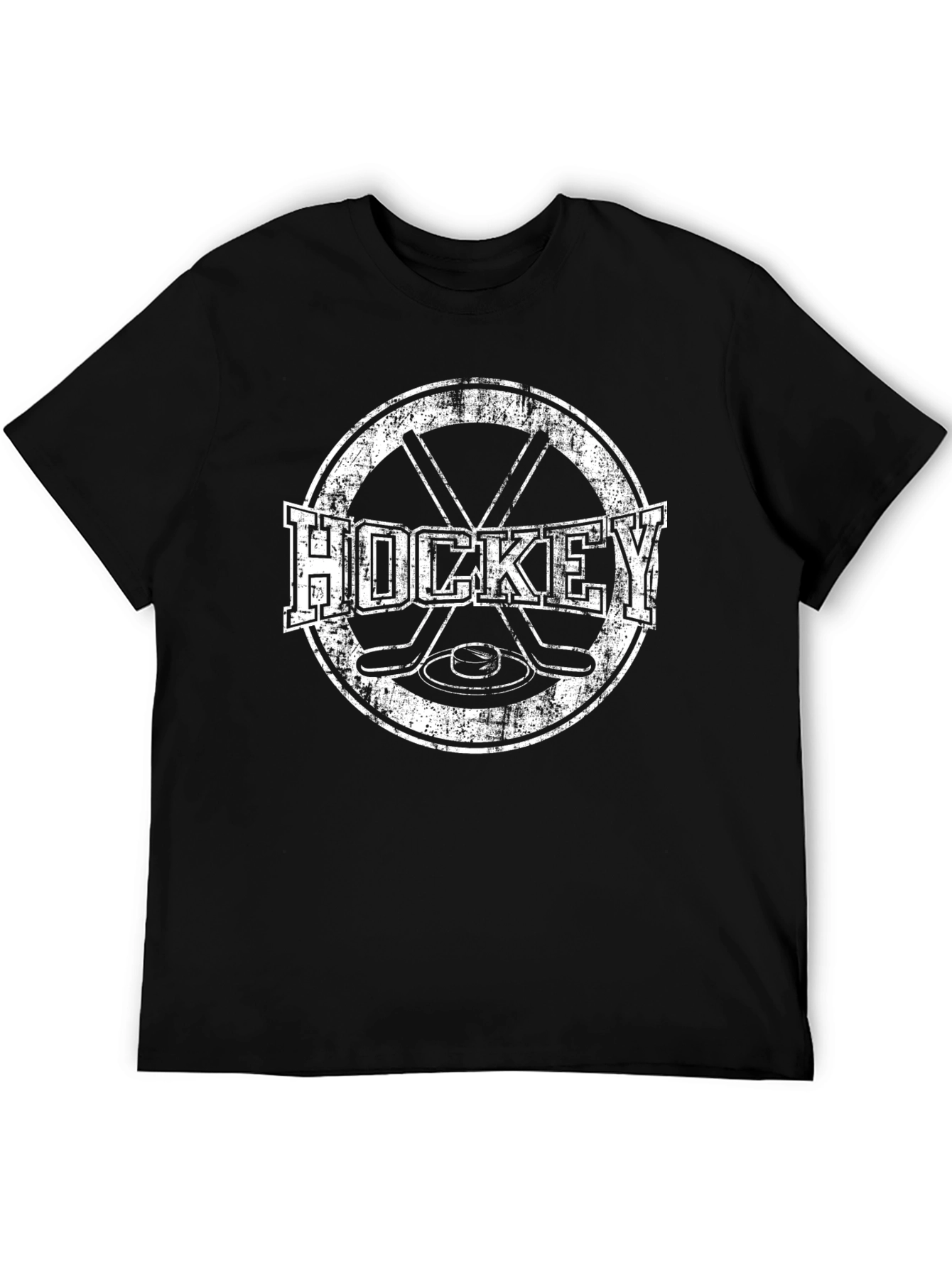 Black Vintage Hockey T-Shirt - Classic Sportswear view 5