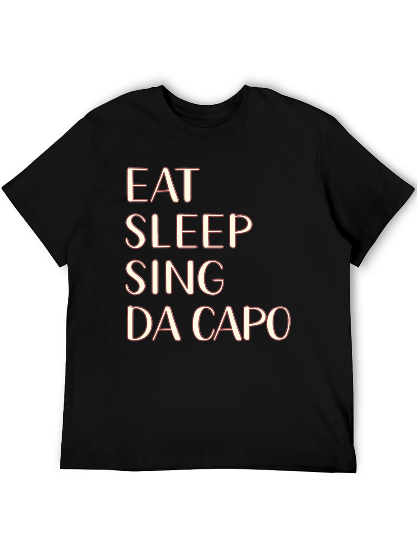 Black Eat Sleep Sing Da Capo Black T-Shirt view 5