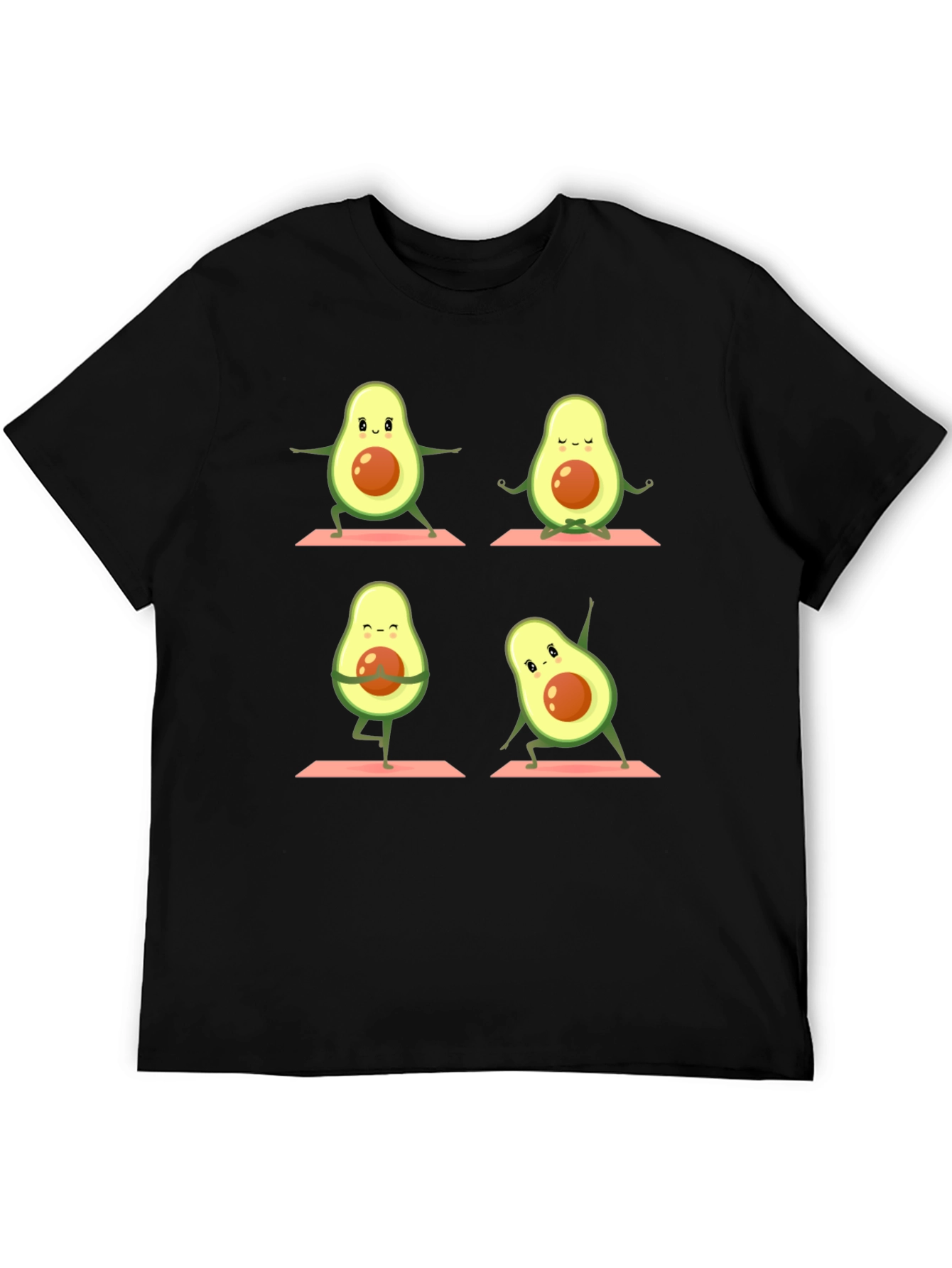 Black Yoga Avocado Graphic Tee view 5