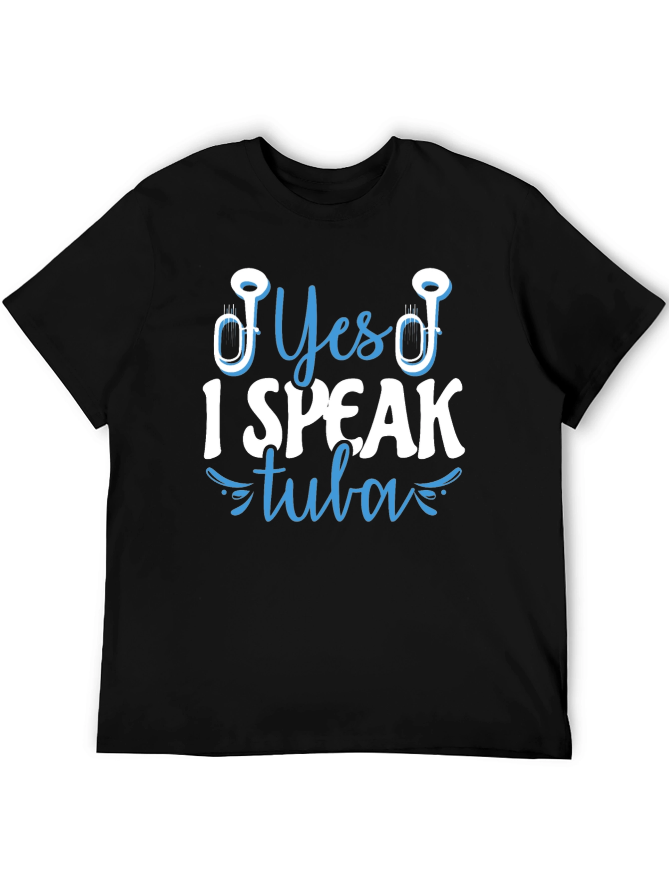Black Yes I Speak Tuba T-Shirt - Musical Instrument Tee view 5