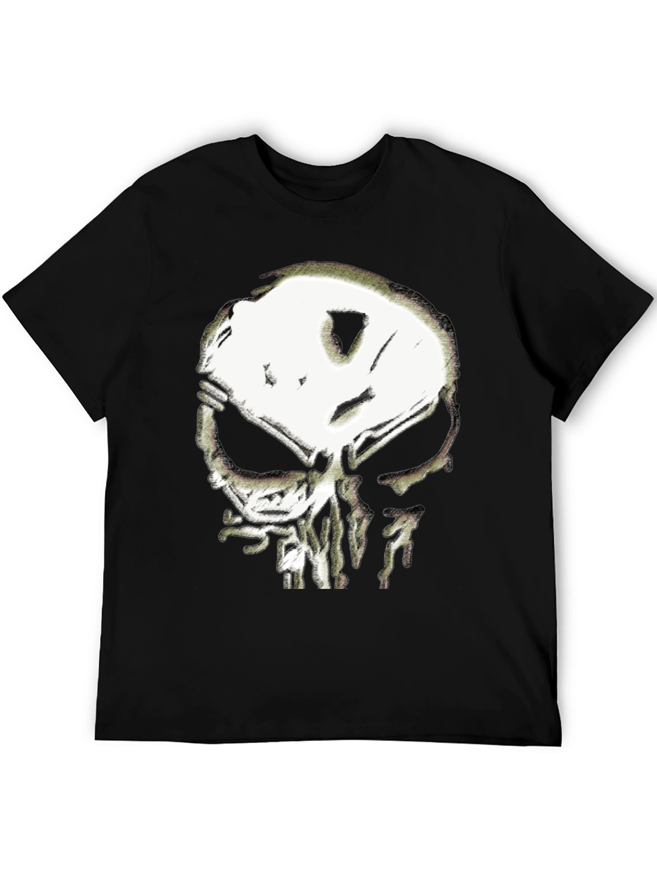 Black Skull Graphic Black T-Shirt view 5