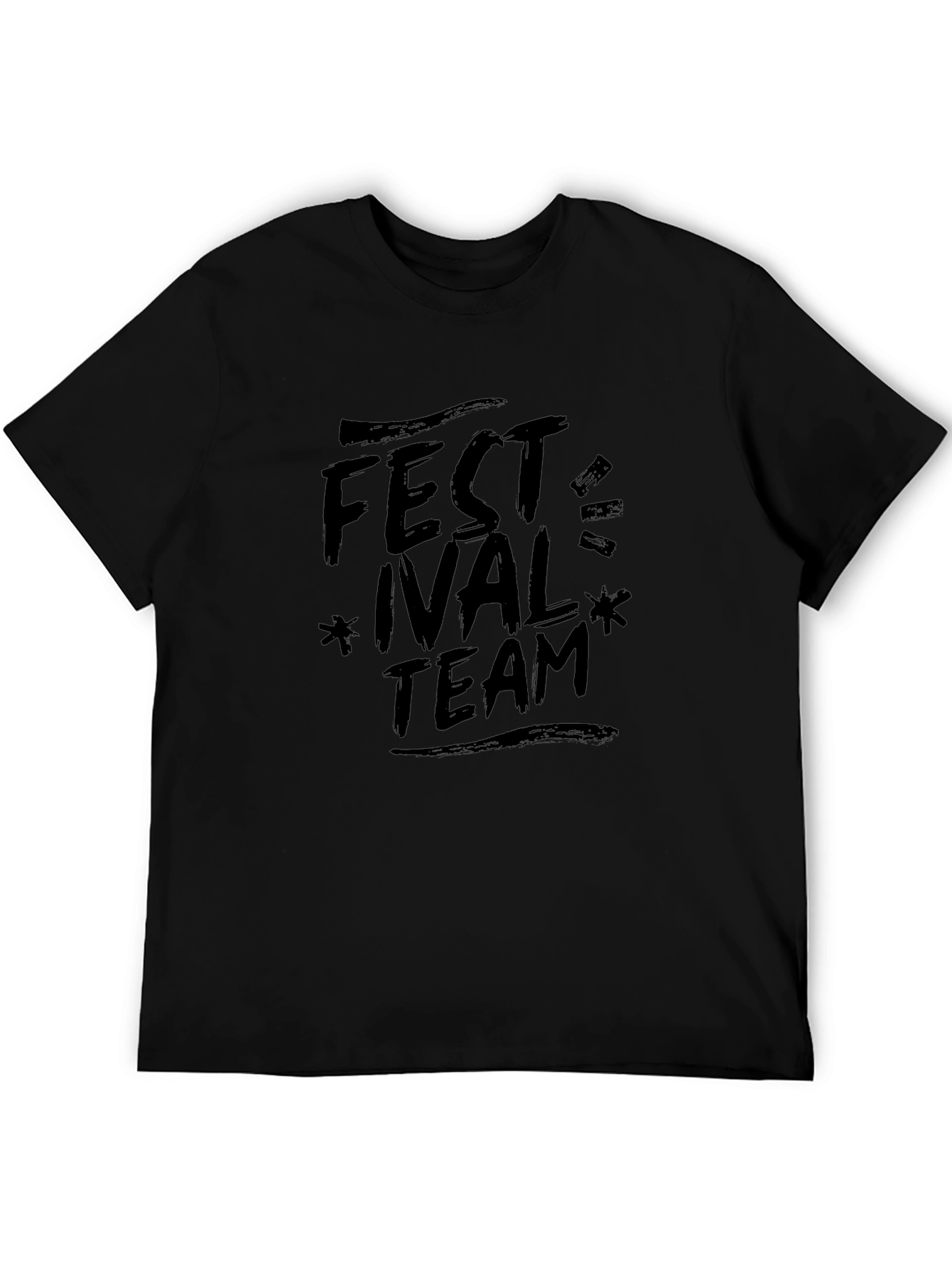 Black Festival Team Graphic Tee - Soft Cotton Blend view 5