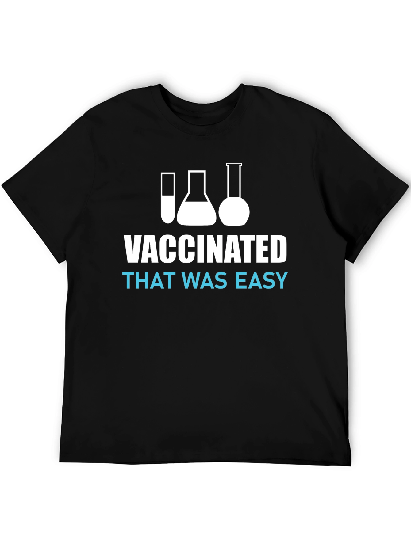 Black Vaccinated That Was Easy T-Shirt view 5
