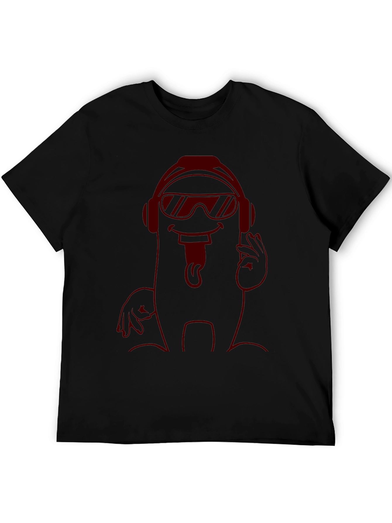 Black Cool Graphic T-Shirt - Black view 5