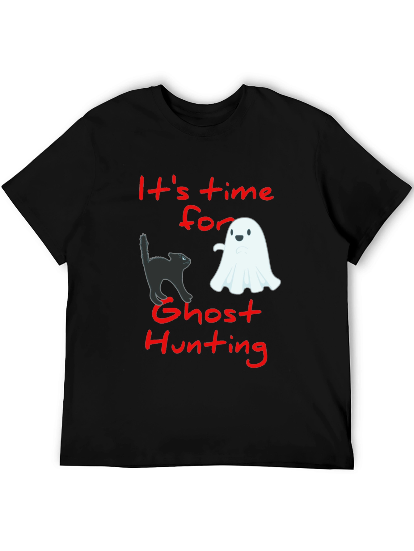 Black Ghost Hunting T-Shirt: Spooky Season Tee view 5