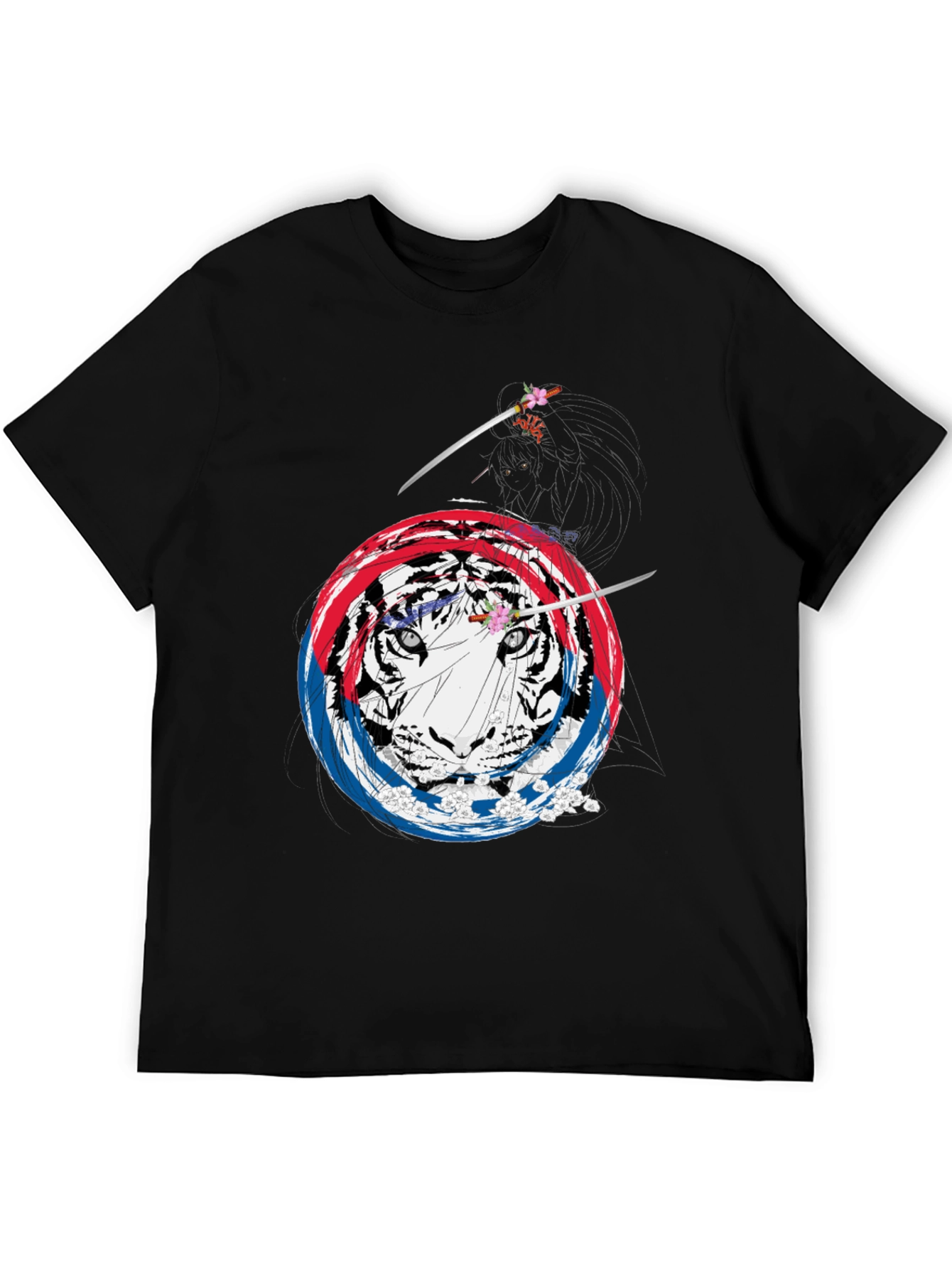 Black Tiger Samurai Graphic Tee - Unique Design view 5