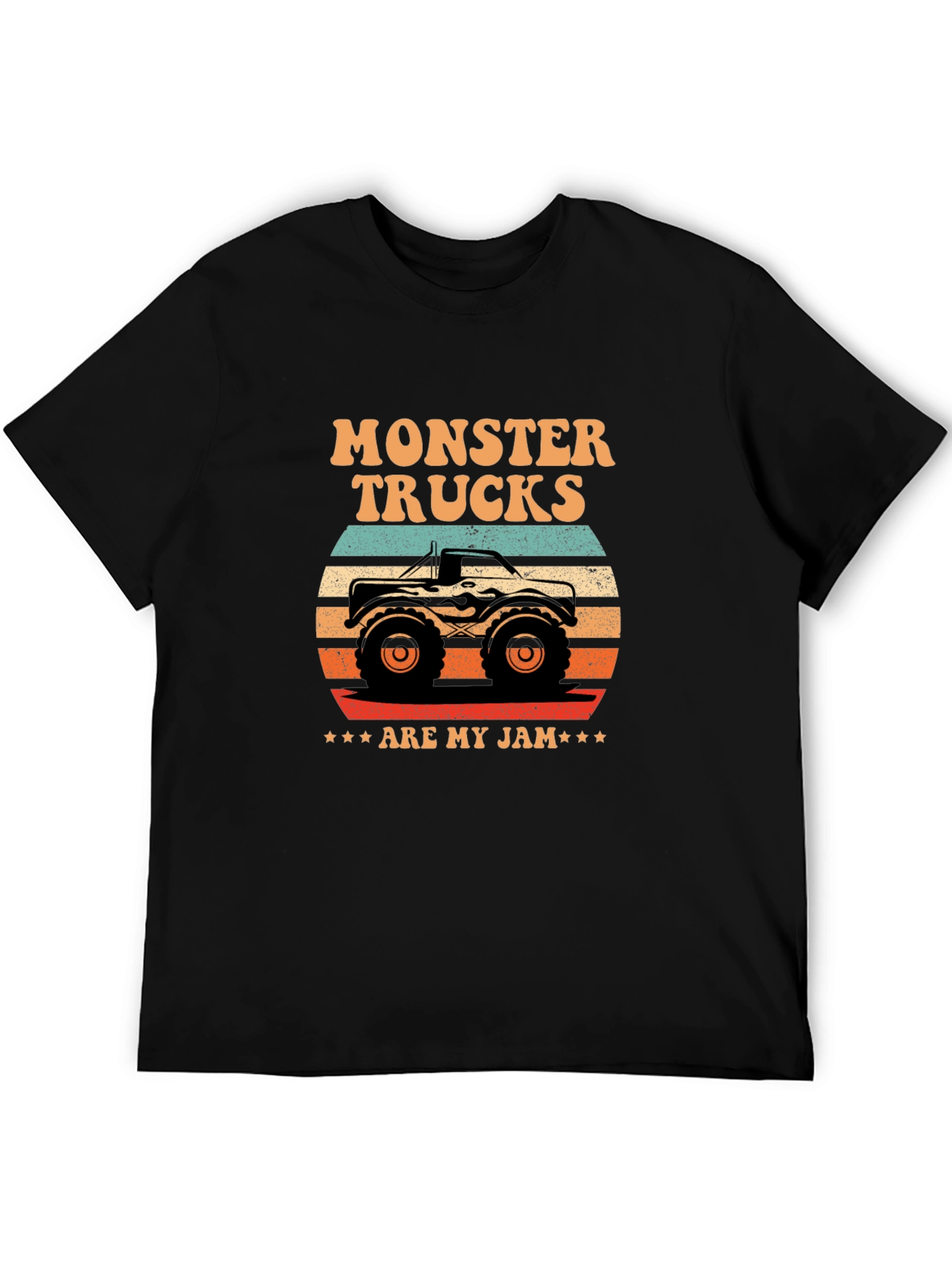 Black Monster Truck Graphic Tee - "Are My Jam" view 5