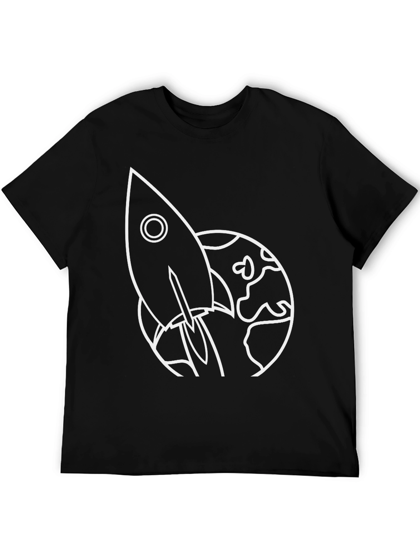 Black Rocket Launch Graphic Tee - Black Cotton view 5
