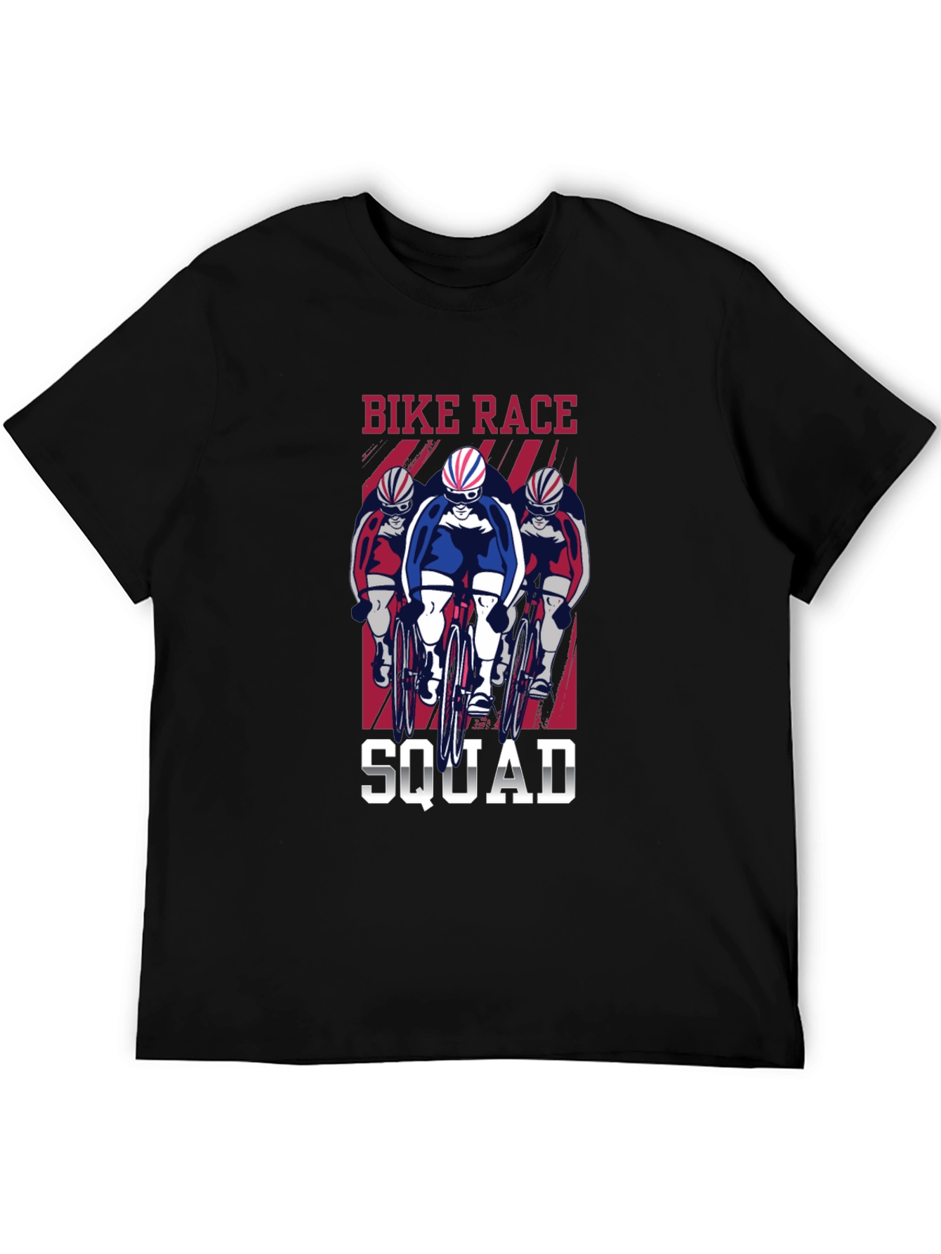 Black Bike Race Squad T-Shirt - Cycling Enthusiast Tee view 5
