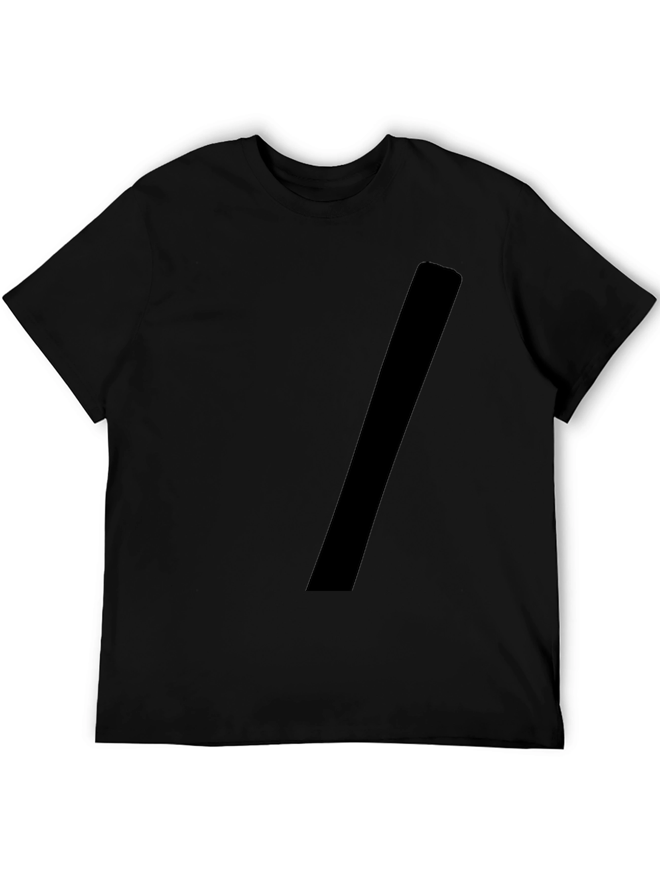 Black Bold Minimalist Black T-Shirt view 5