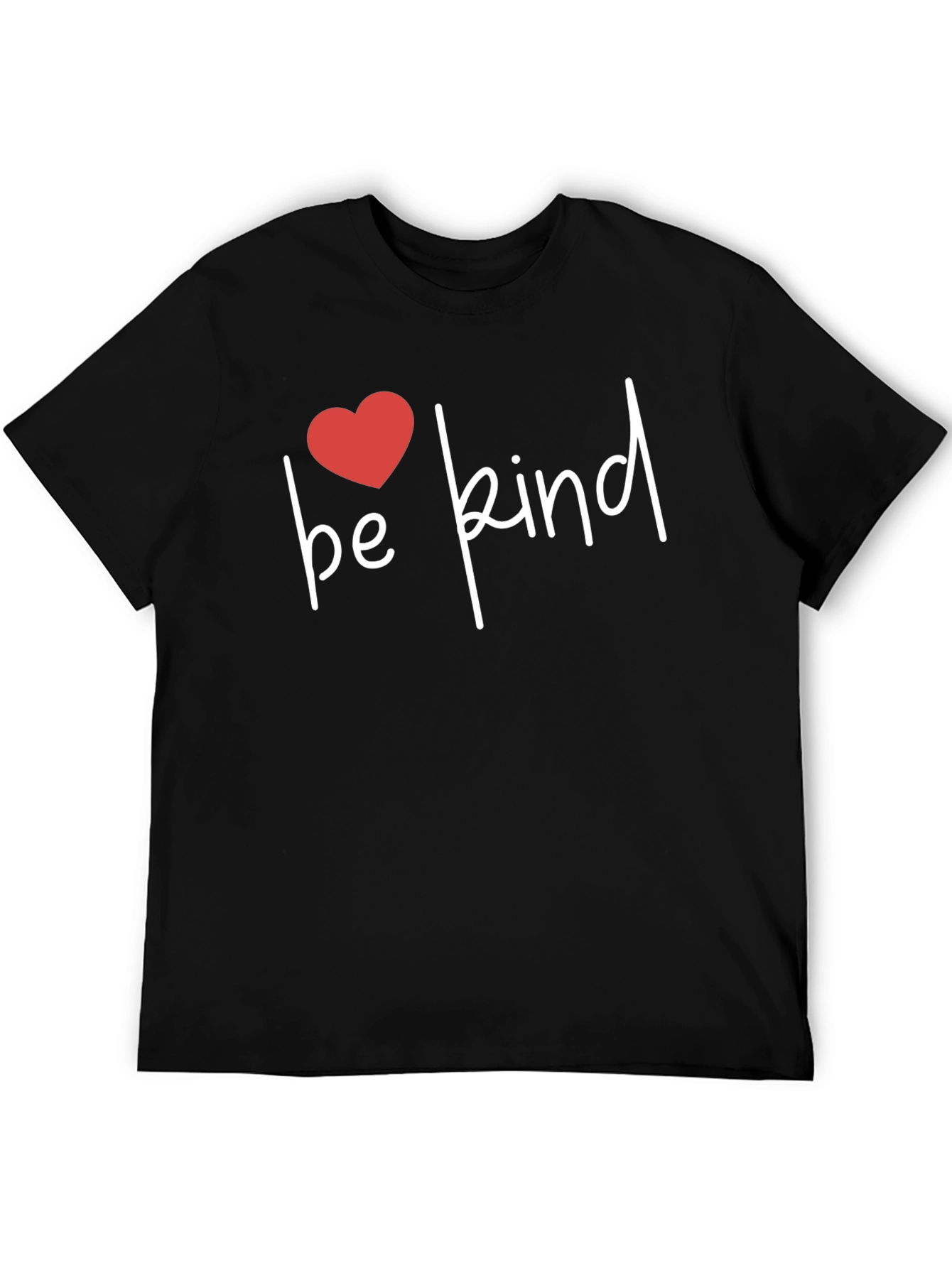 Black Be Kind Heart Graphic T-Shirt - Stylish Comfort Fit view 5