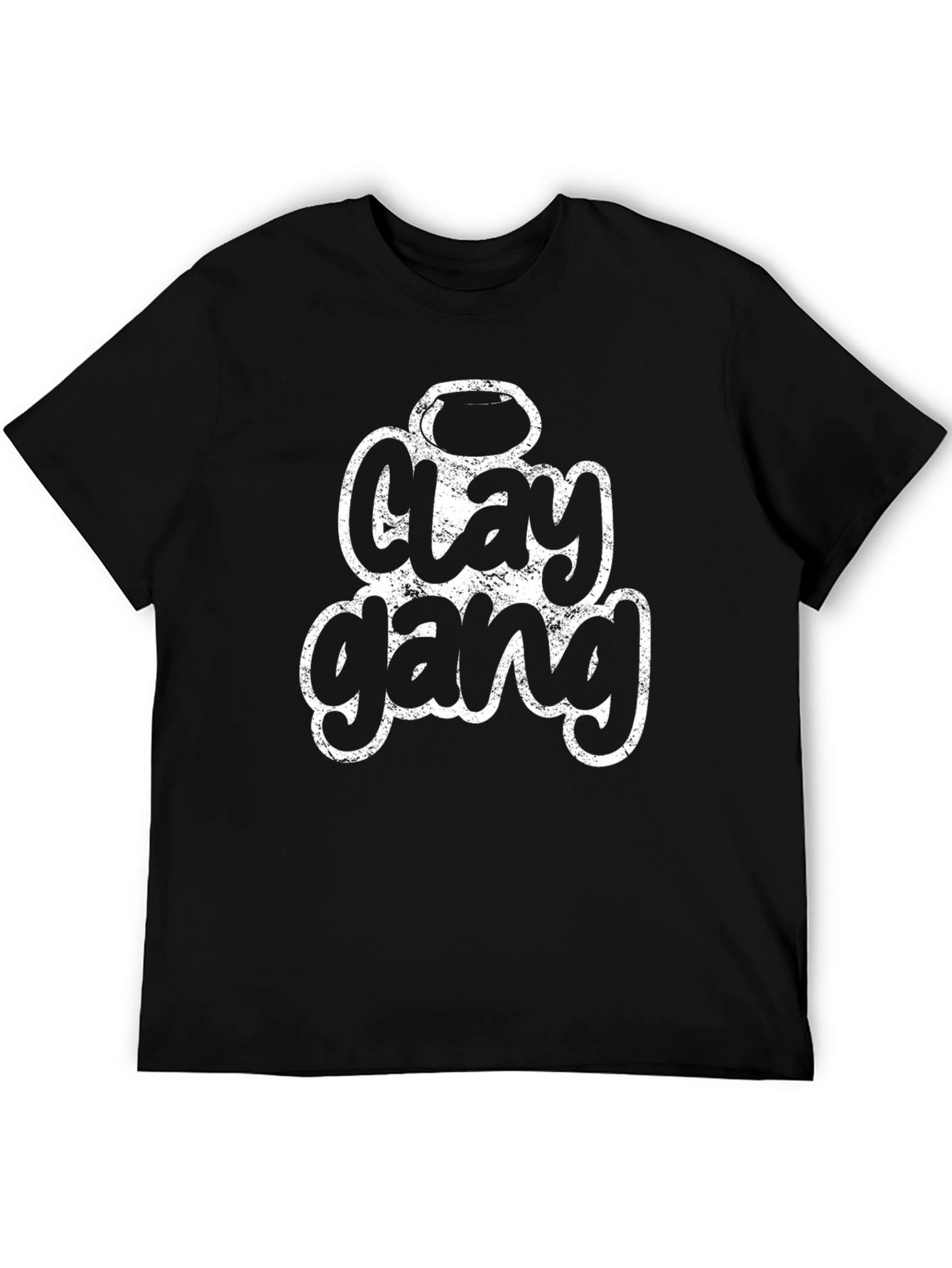 Black Clay Gang Graphic Tee - Unisex Black T-Shirt view 5