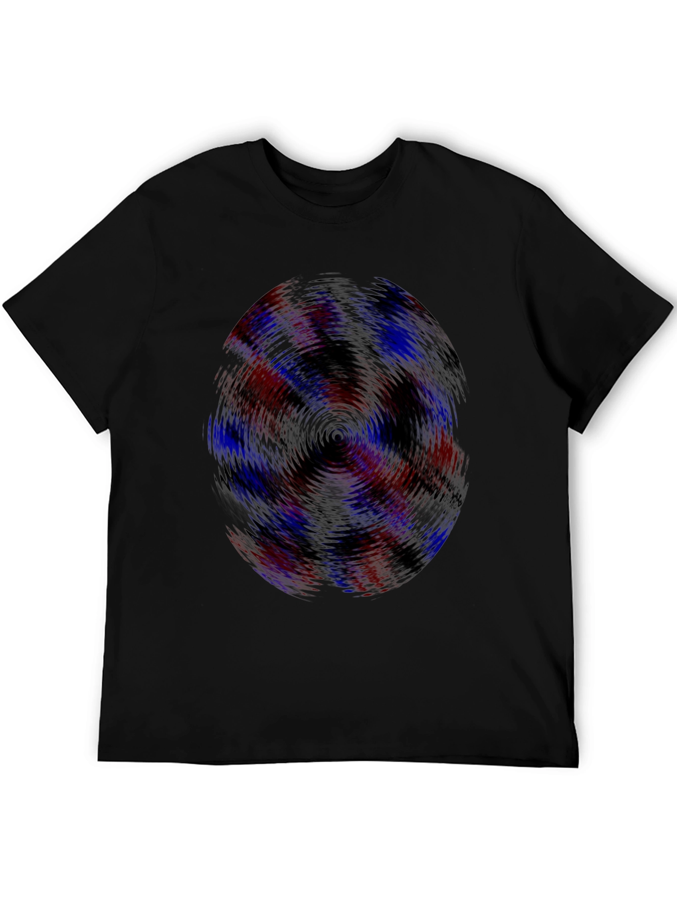 Black Vortex Graphic Tee - Men's Black Casual Shirt view 5