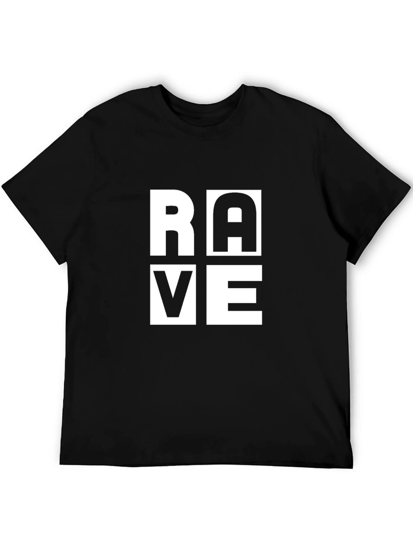Black Rave Graphic Print Black T-Shirt view 5