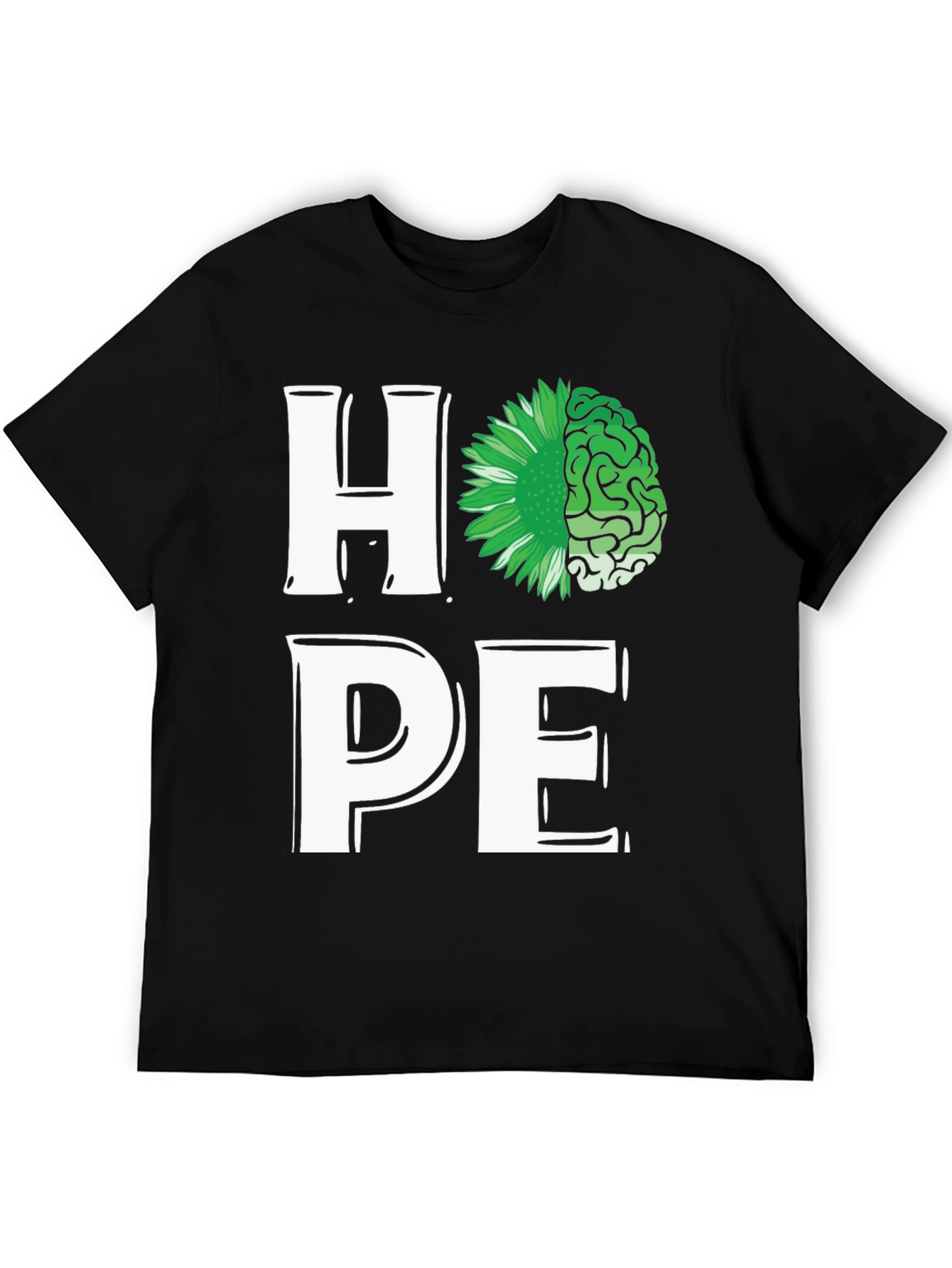 Black Hope Mental Health Awareness T-Shirt view 5