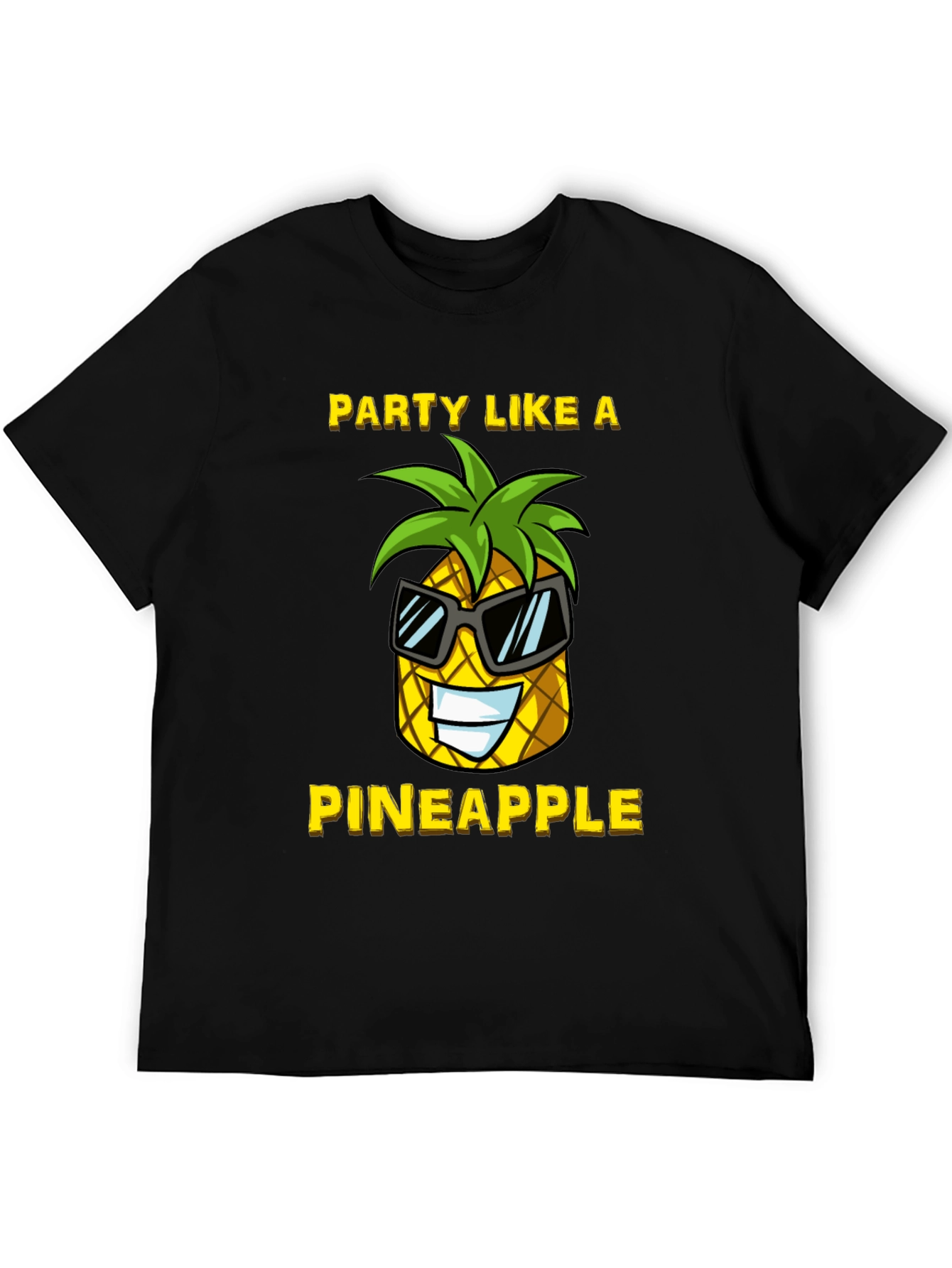 Black Party Like a Pineapple Graphic T-Shirt view 5