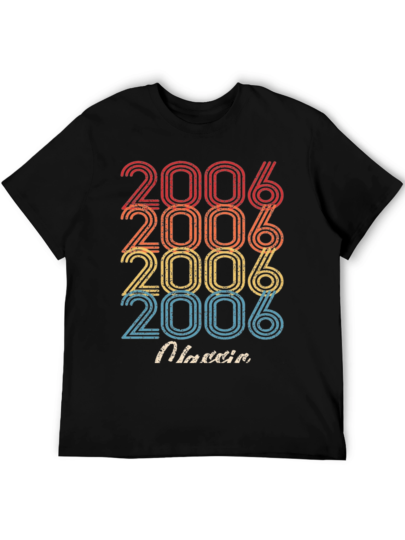 Black Retro 2006 Birthday T-Shirt view 5