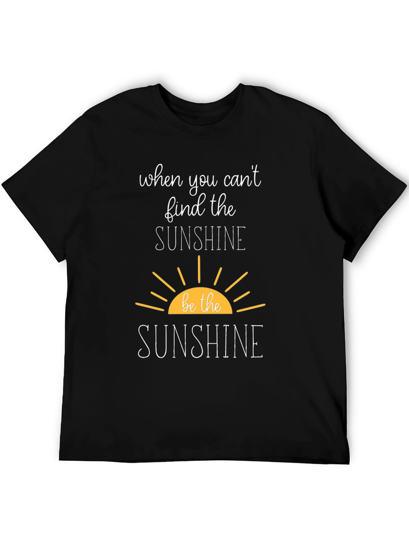 Black Be The Sunshine Graphic Tee - Inspirational T-Shirt view 5