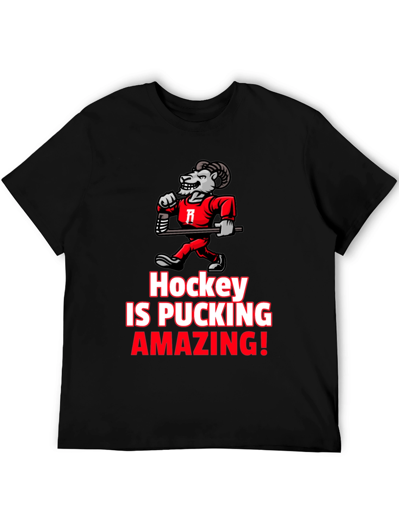 Black Hockey is Pucking Amazing T-Shirt view 5