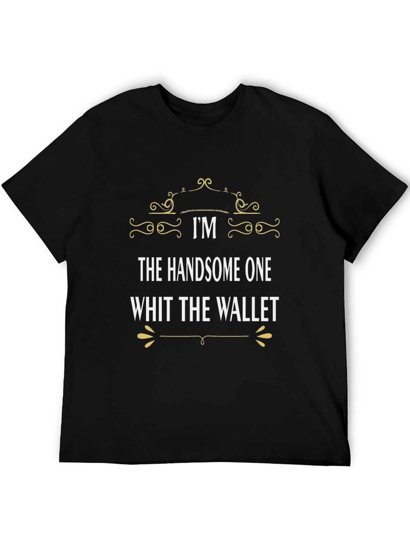 Black Handsome One T-Shirt - Stylish Graphic Tee view 5