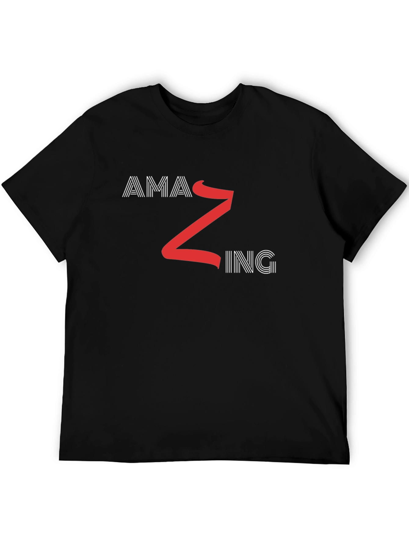 Black Amazing Graphic Black T-Shirt view 5