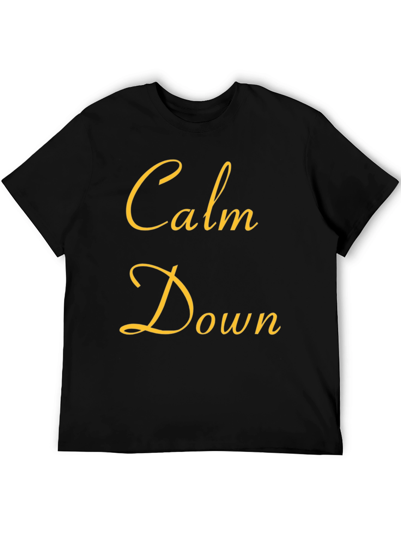 Black Calm Down Graphic Tee - Relaxed Fit Black T-Shirt view 5