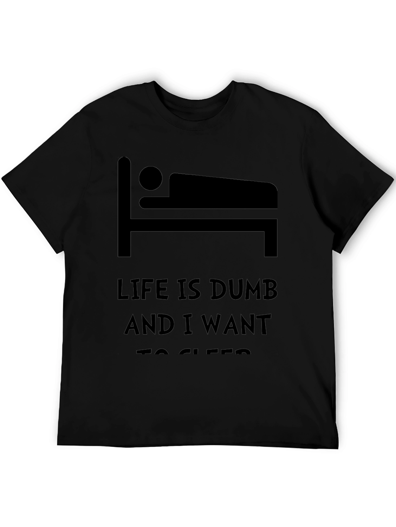 Black Life is Dumb - Funny Sleep T-Shirt view 5