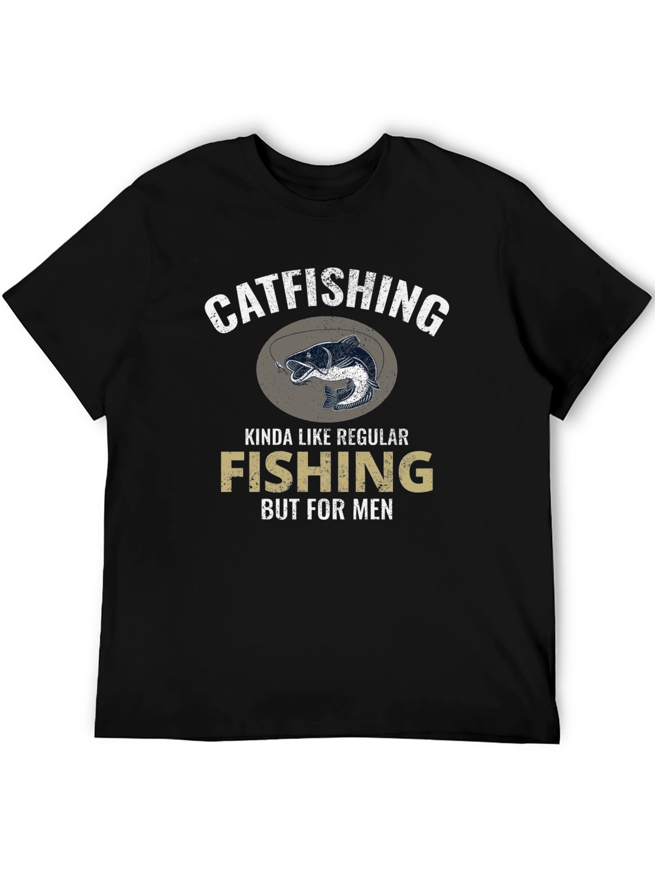 Black Catfishing T-Shirt - Fishing But For Men view 5