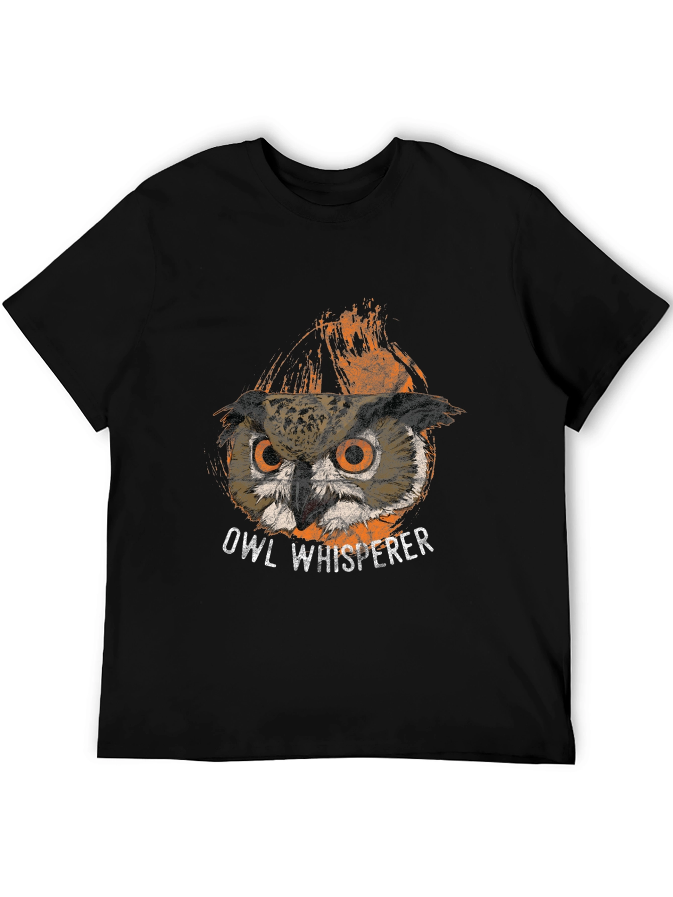 Black Owl Whisperer Graphic T-Shirt - Men's Black Tee view 5