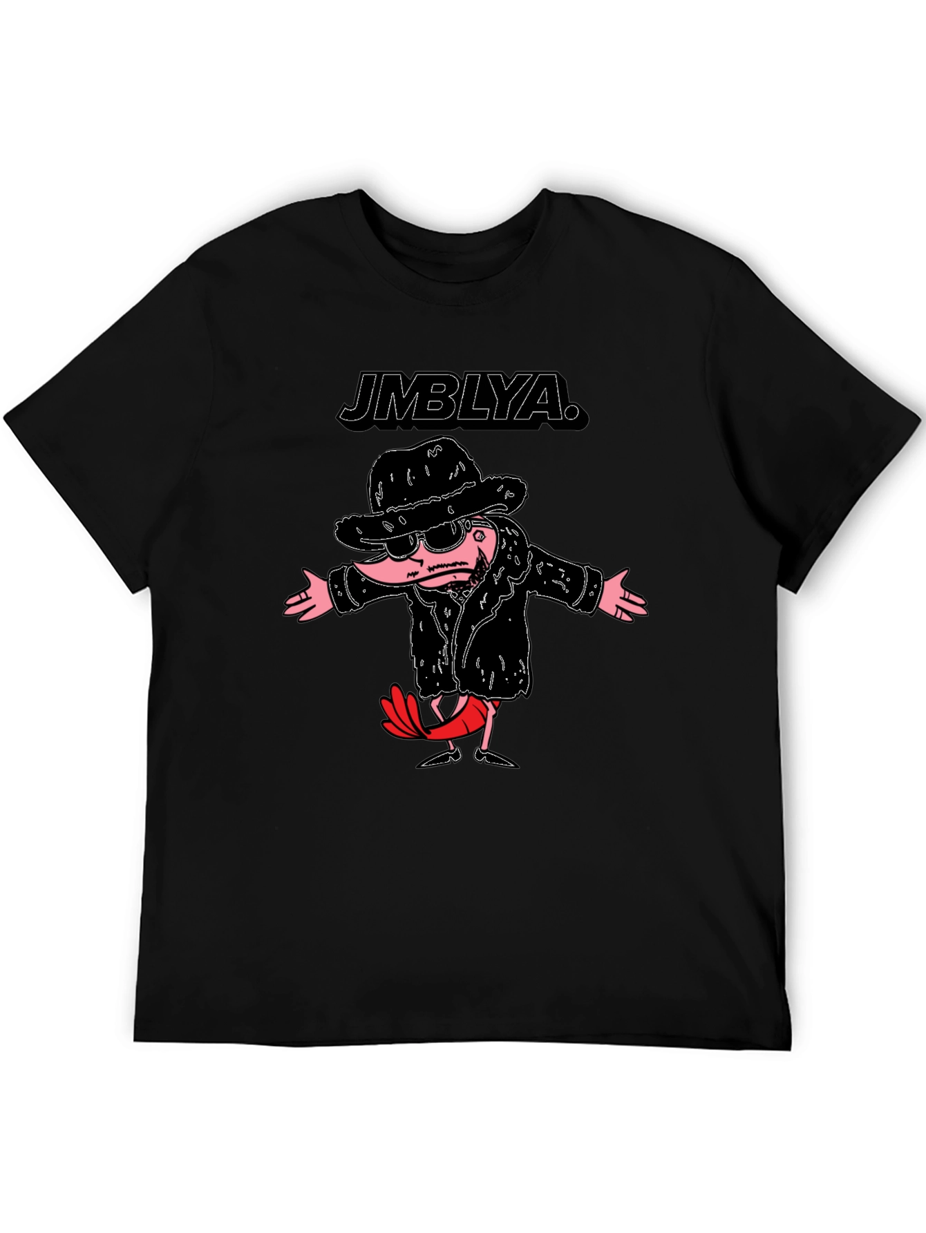 Black JMBLYA Graphic T-Shirt - Quirky Cartoon Tee view 5