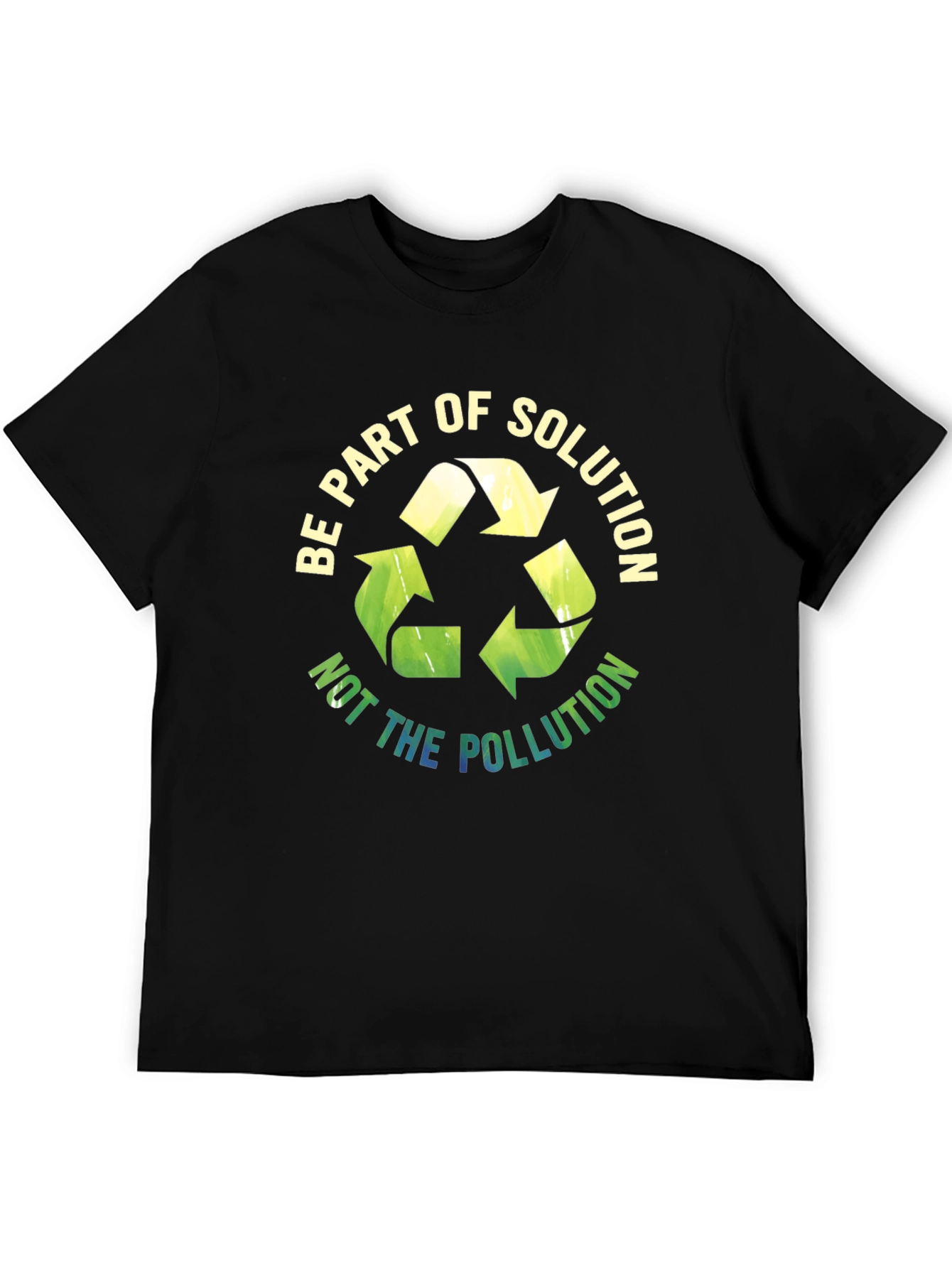 Black Eco-Friendly 'Be Part of Solution' Graphic Tee view 5