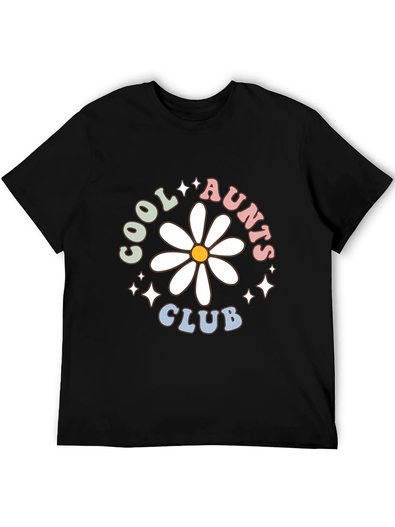 Black Cool Aunts Club Black Graphic Tee view 5