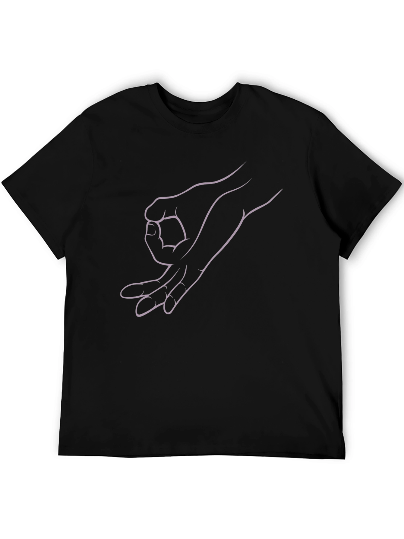 Black Got Em! Black T-Shirt with Funny Finger Game Design view 5