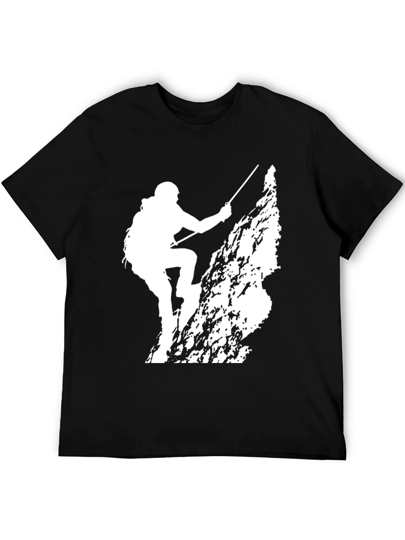 Black Rock Climbing Silhouette Tee - Black Cotton Comfort view 5