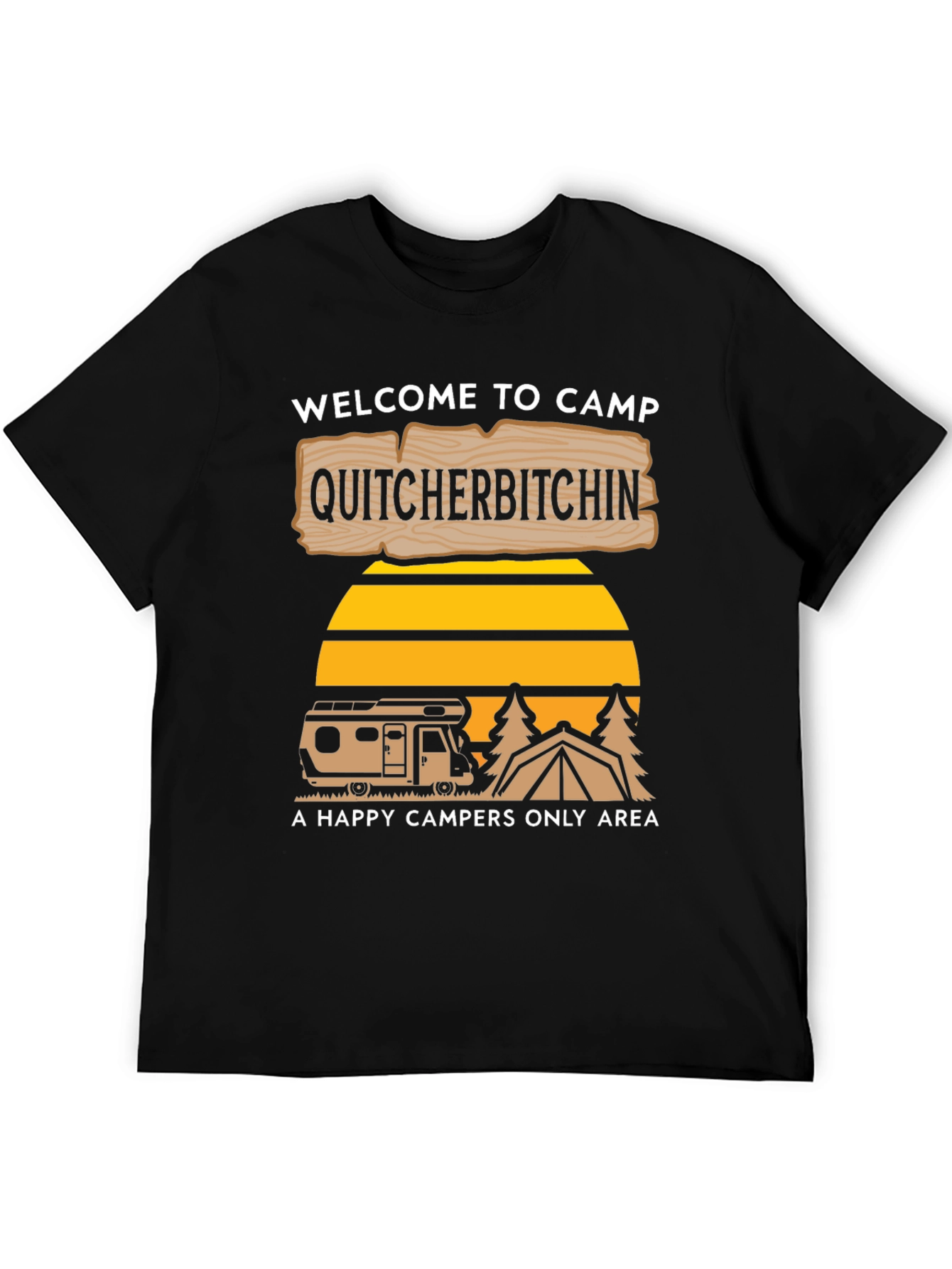 Black Camp Quitcherbitchin' Graphic Tee view 5