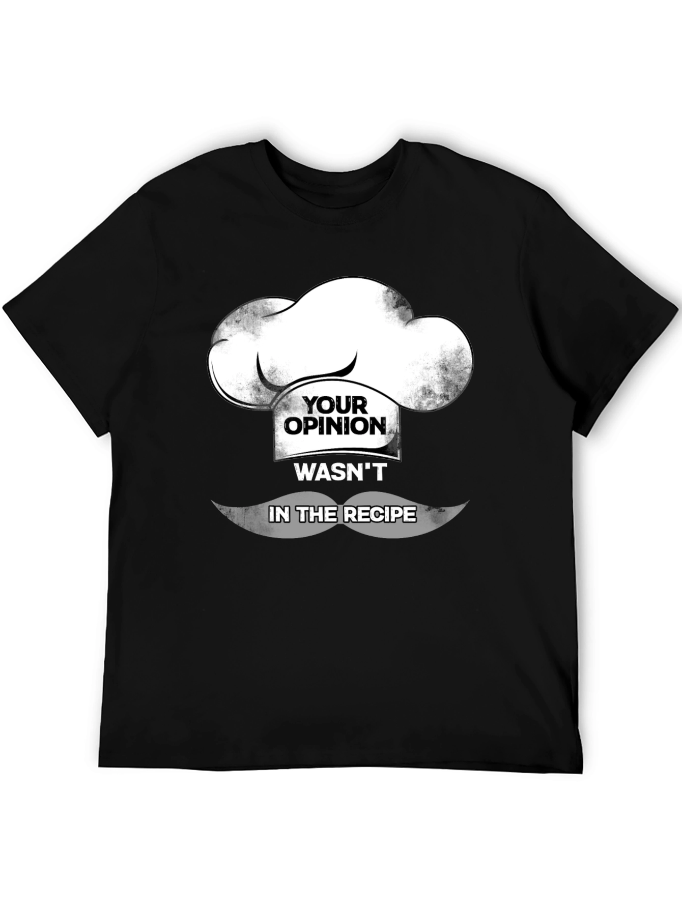 Black Chef Opinion T-Shirt Funny Cooking Design view 5