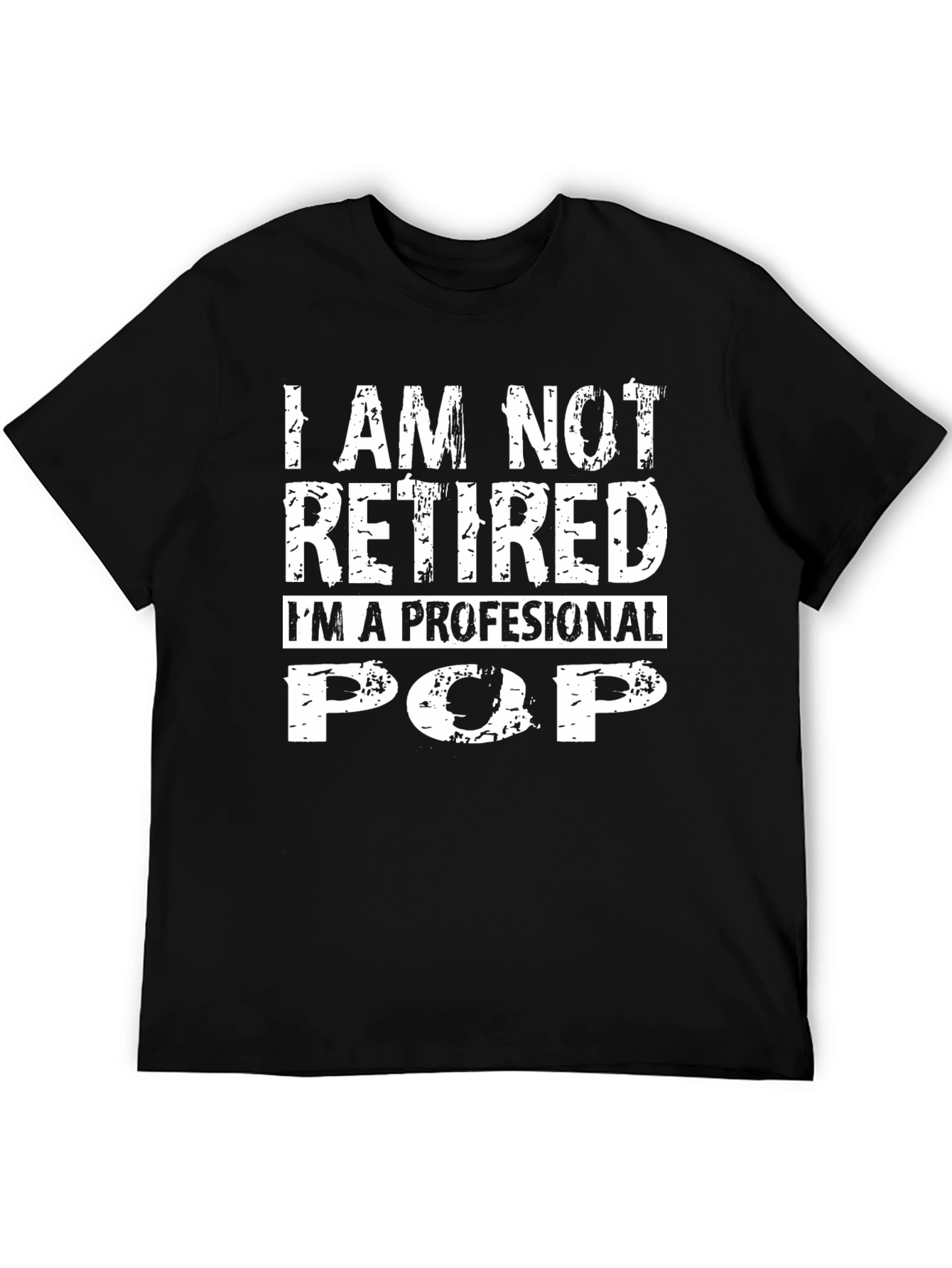 Black Professional Pop Graphic Tee - Black Cotton T-Shirt view 5