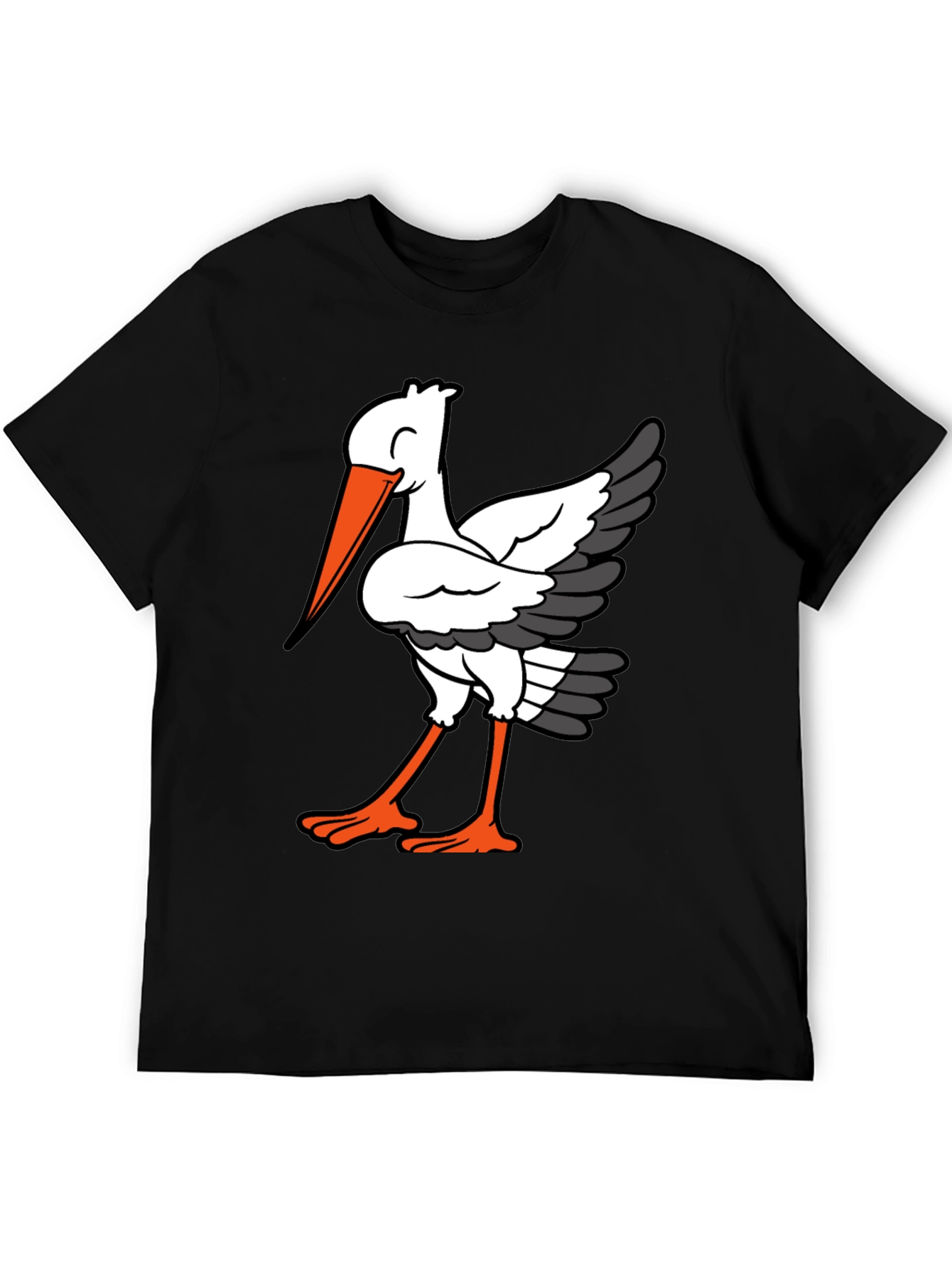 Black Stork Graphic Tee - Casual Comfort T-Shirt view 5