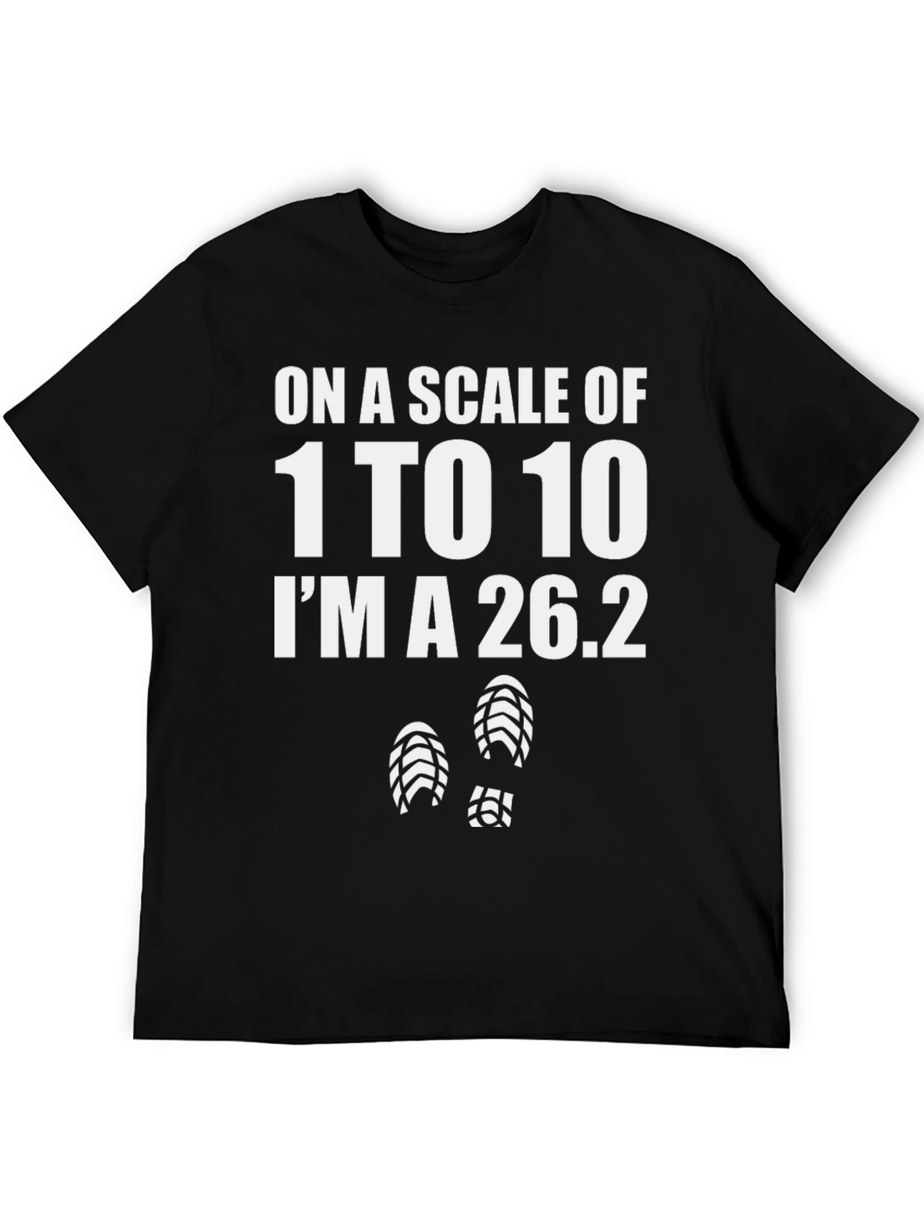 Black Marathon Runner T-Shirt: 1 to 10 I'm a 26.2 view 5