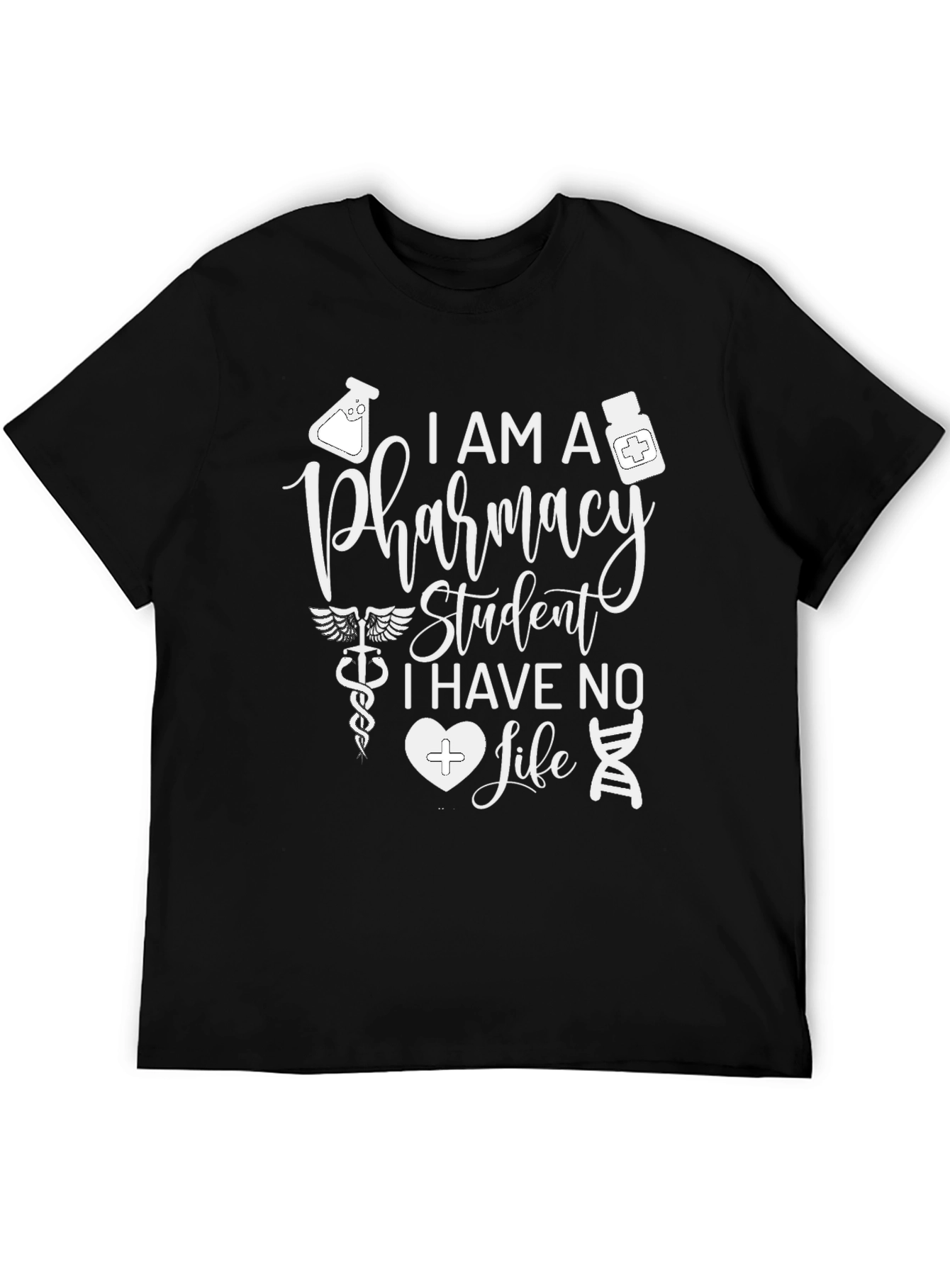 Black Pharmacy Student T-Shirt - Funny Design view 5