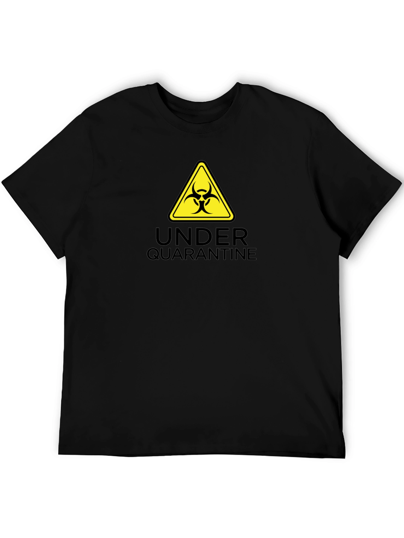 Black Under Quarantine Biohazard T-Shirt - Unisex view 5