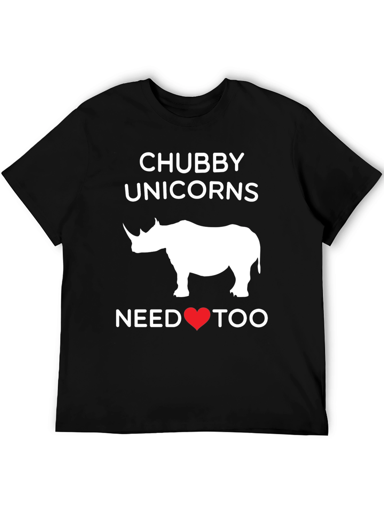 Black Chubby Unicorns Need Love T-Shirt, Funny Graphic Tee view 5