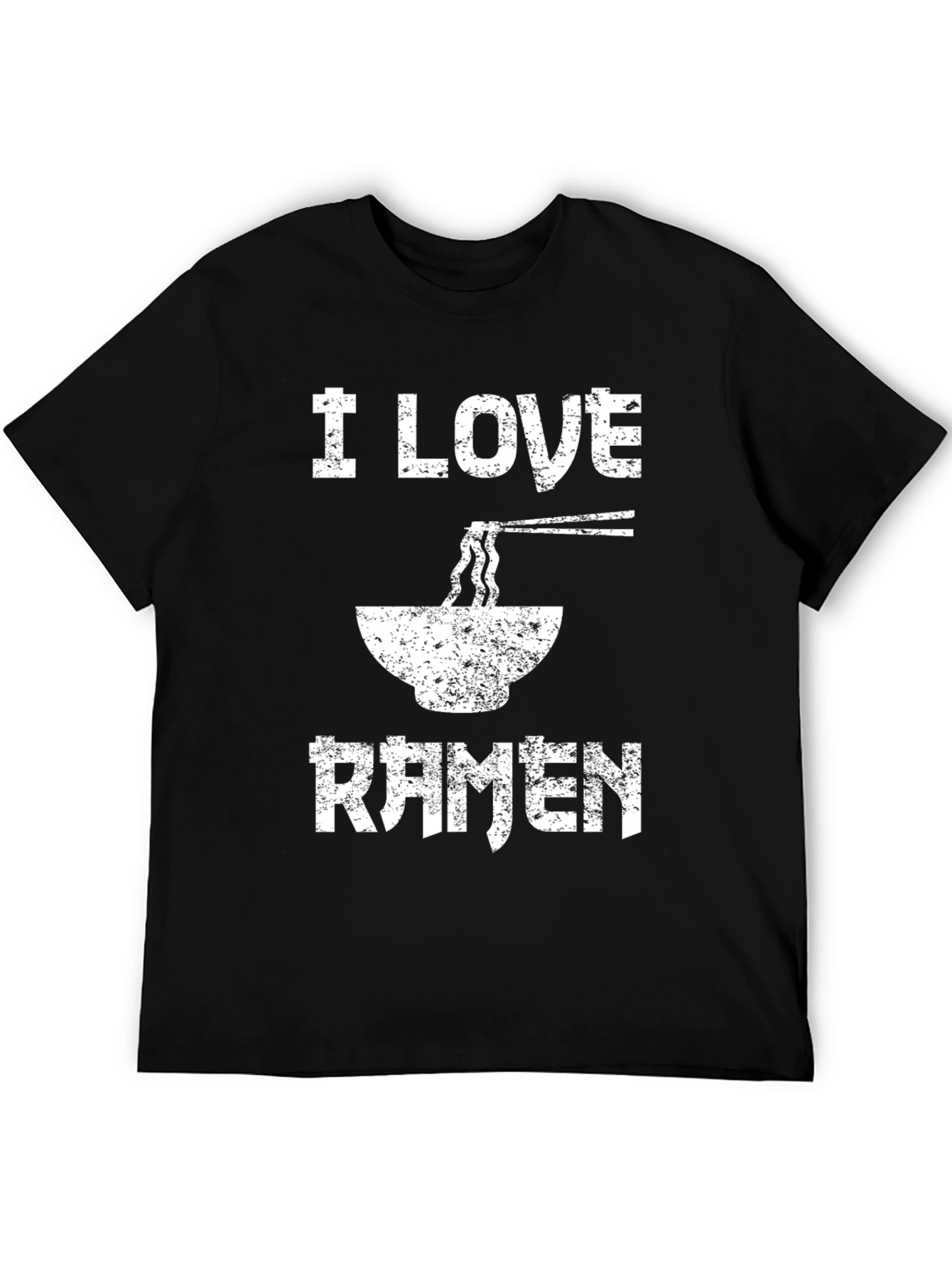 Black I Love Ramen Graphic Tee - Black view 5