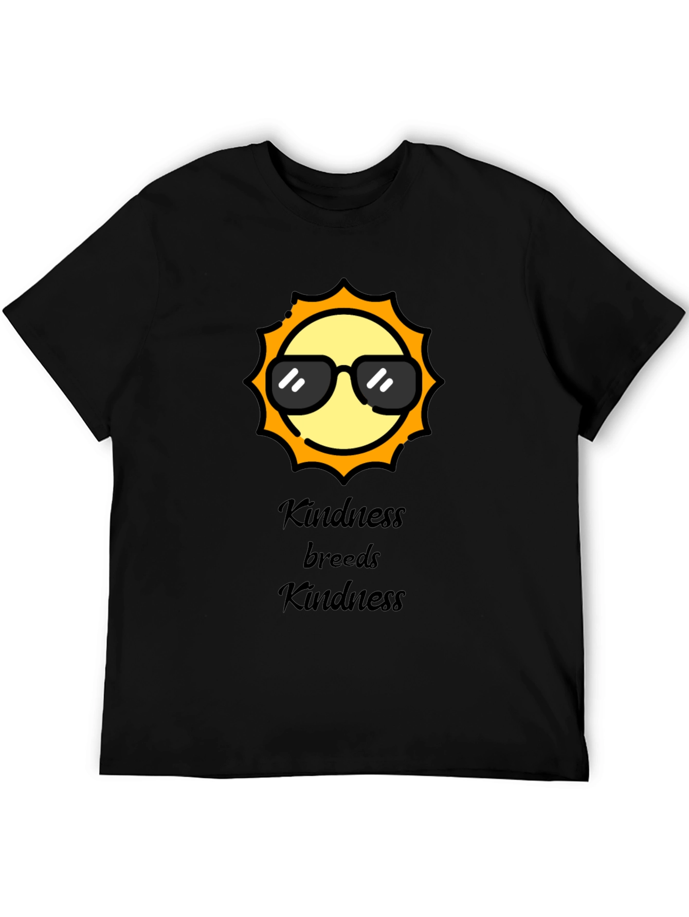 Black Kindness Breeds Kindness Black T-Shirt view 5