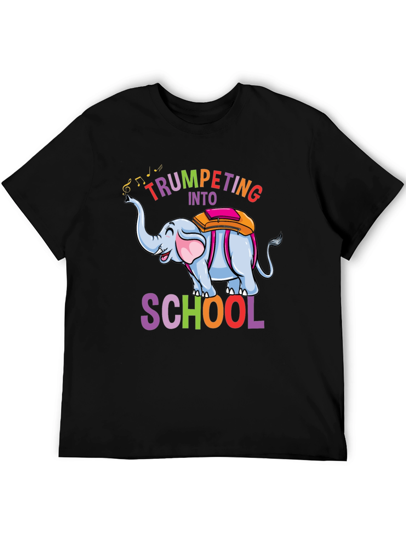 Black Trumpeting Into School Graphic Tee view 5