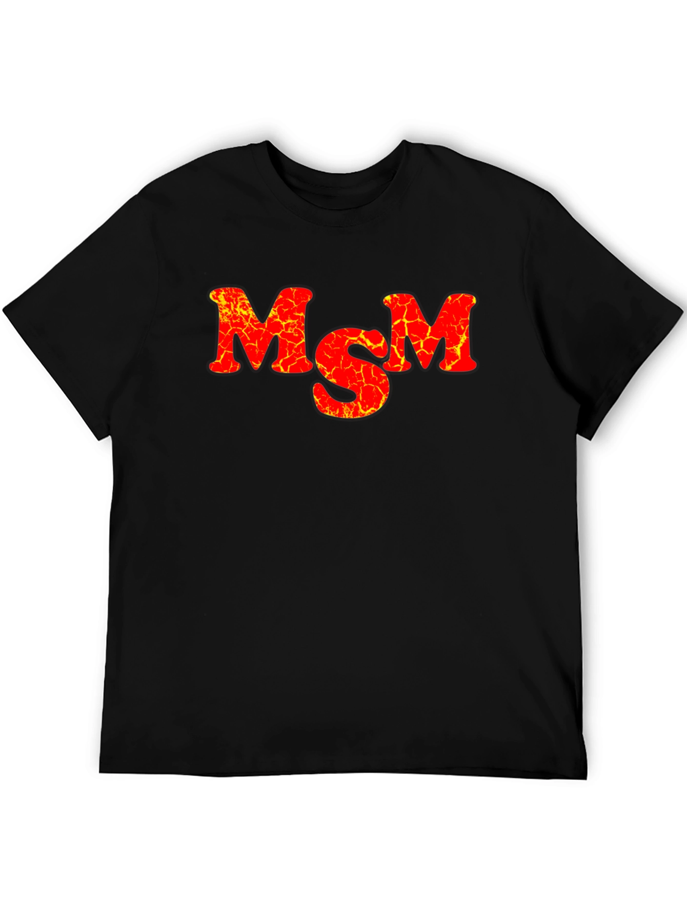 Black MSM Lava T-Shirt - Bold Graphic Tee view 5