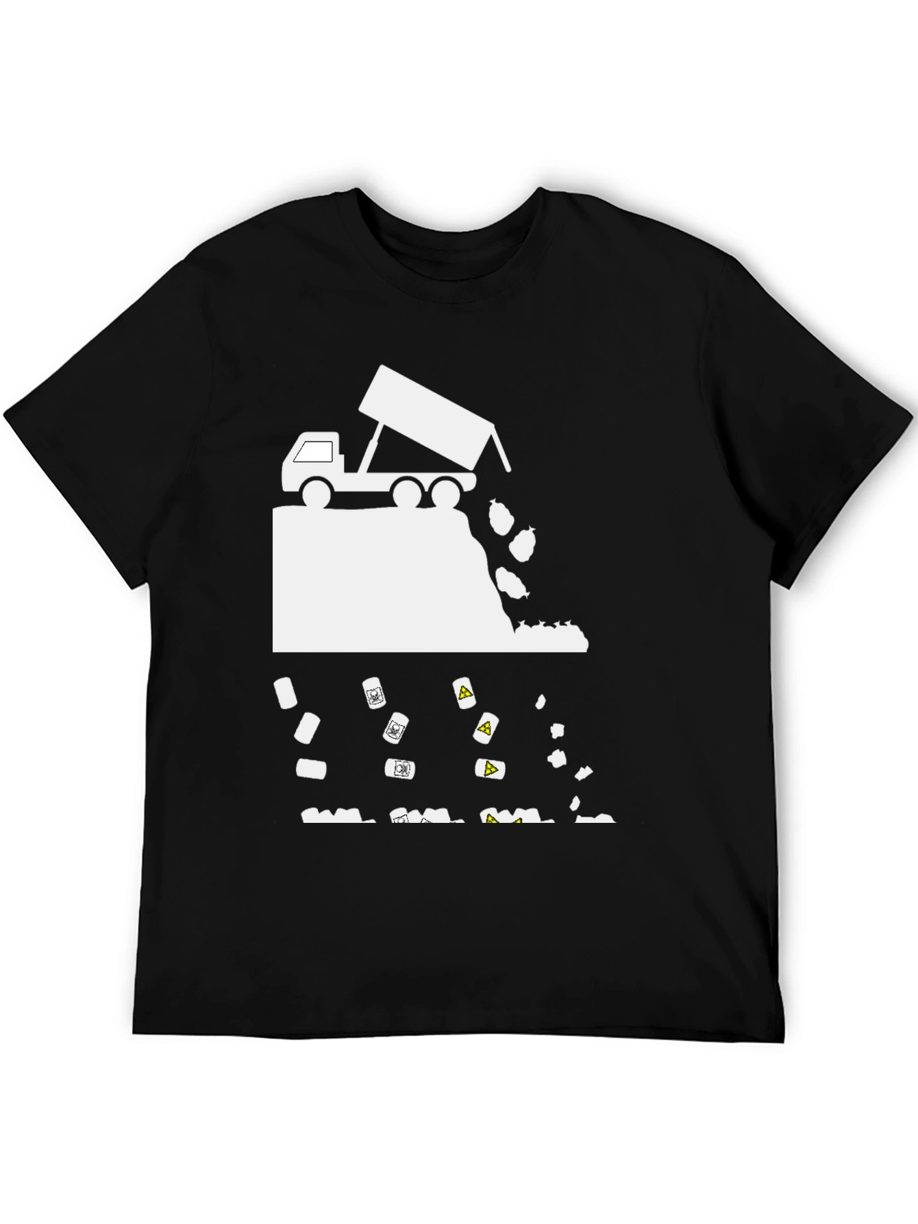 Black Dump Truck T-Shirt - Funny Toxic Waste Design view 5