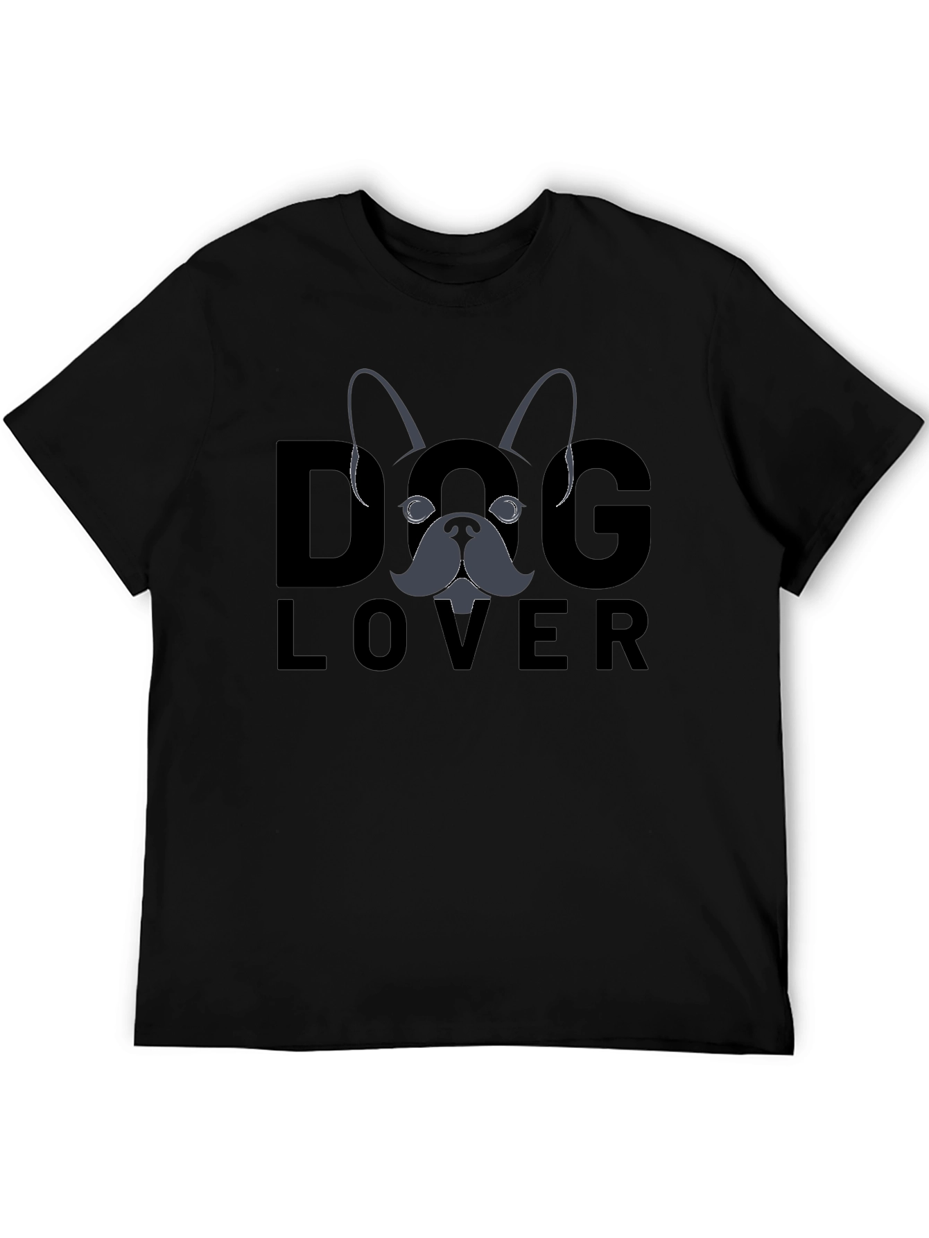 Black Dog Lover Graphic T-Shirt - Black view 5