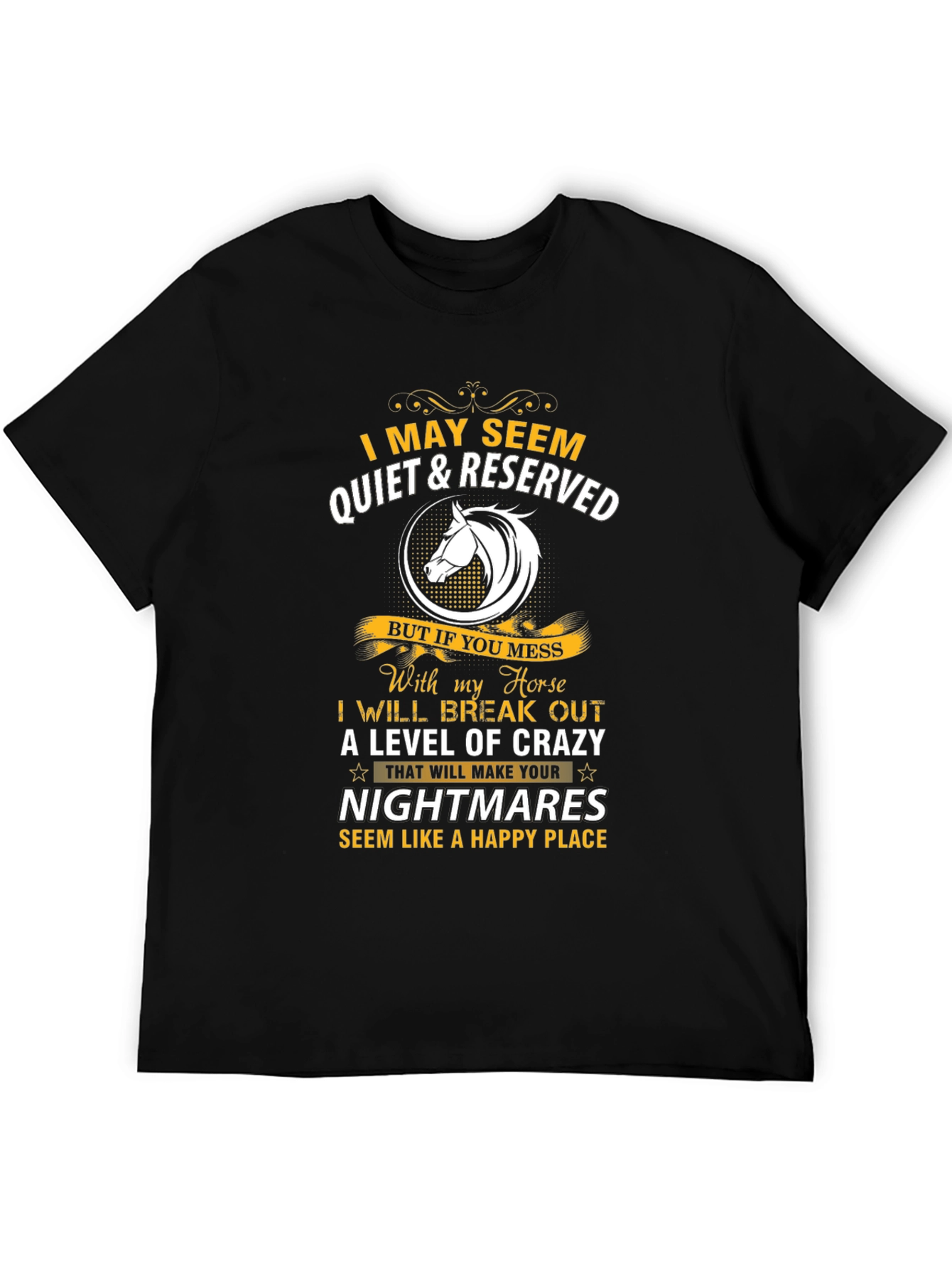 Black Horse Lover Graphic Tee - Quiet & Reserved view 5